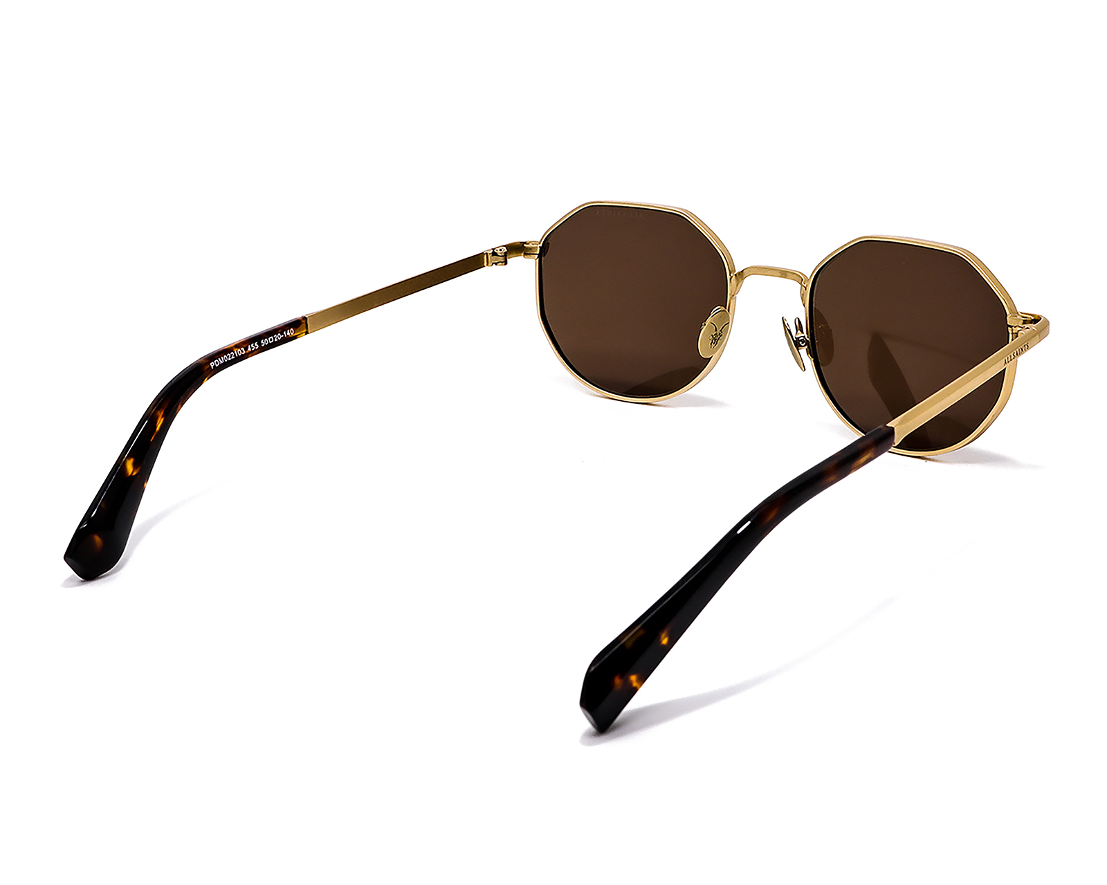 Foto 5 pulgar | Foto 4 | Lente de Sol Unisex All Saints Redondos 07009 Oro