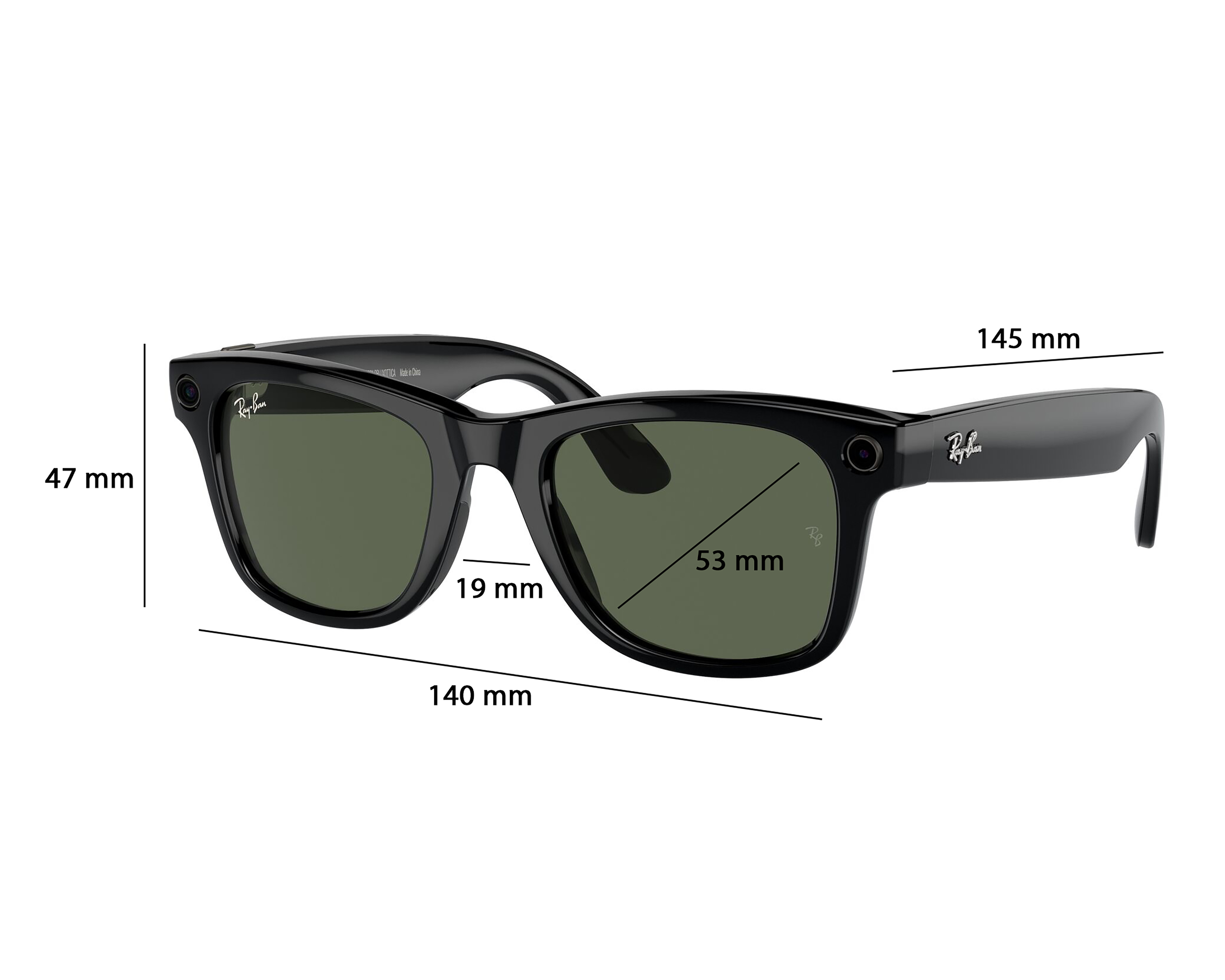 Foto 8 pulgar | Foto 7 | Ray-Ban Meta Wayfarer Negro Mate Solares