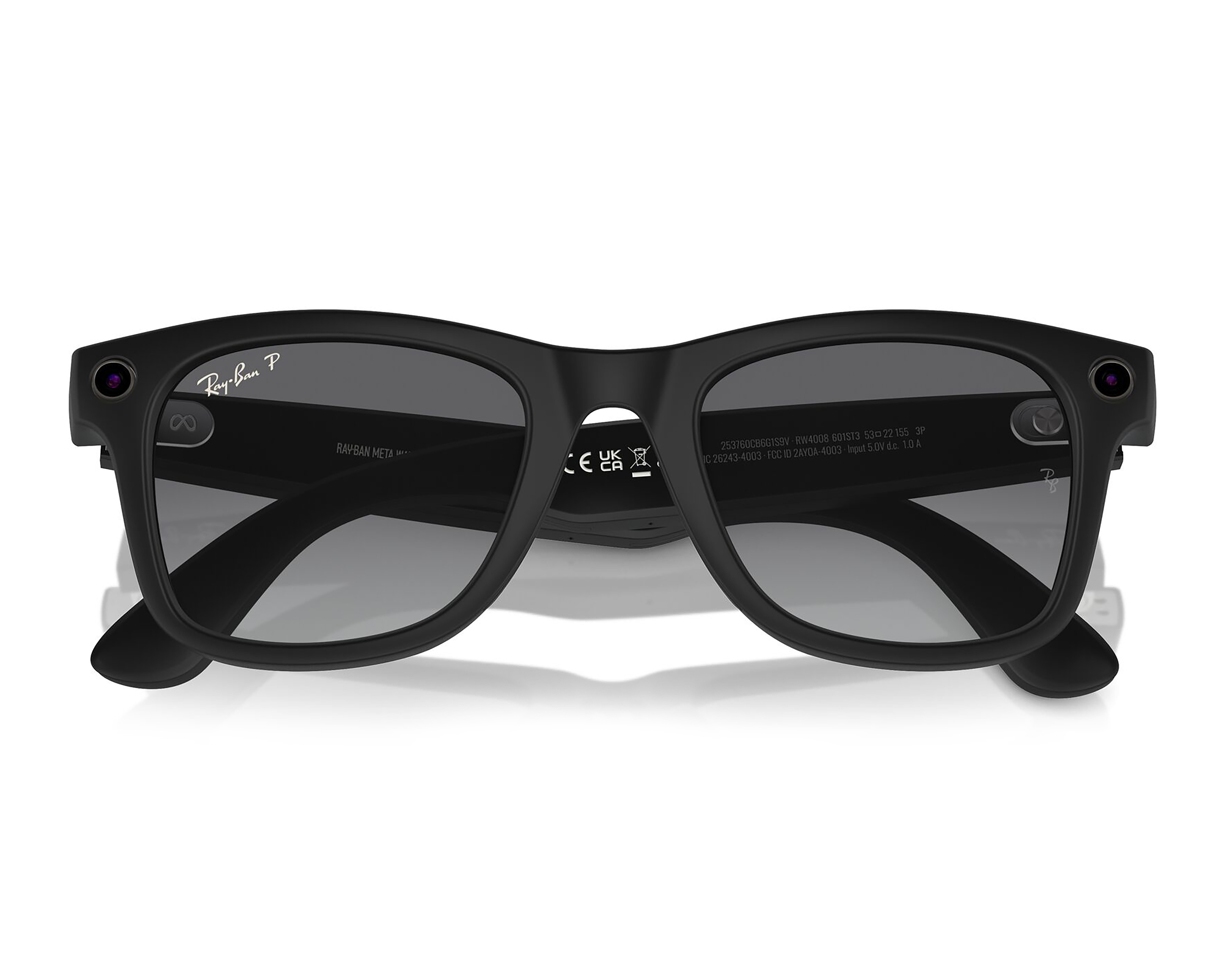 Foto 6 pulgar | Foto 5 | Ray-Ban Meta Wayfarer Negro Mate Polarizados