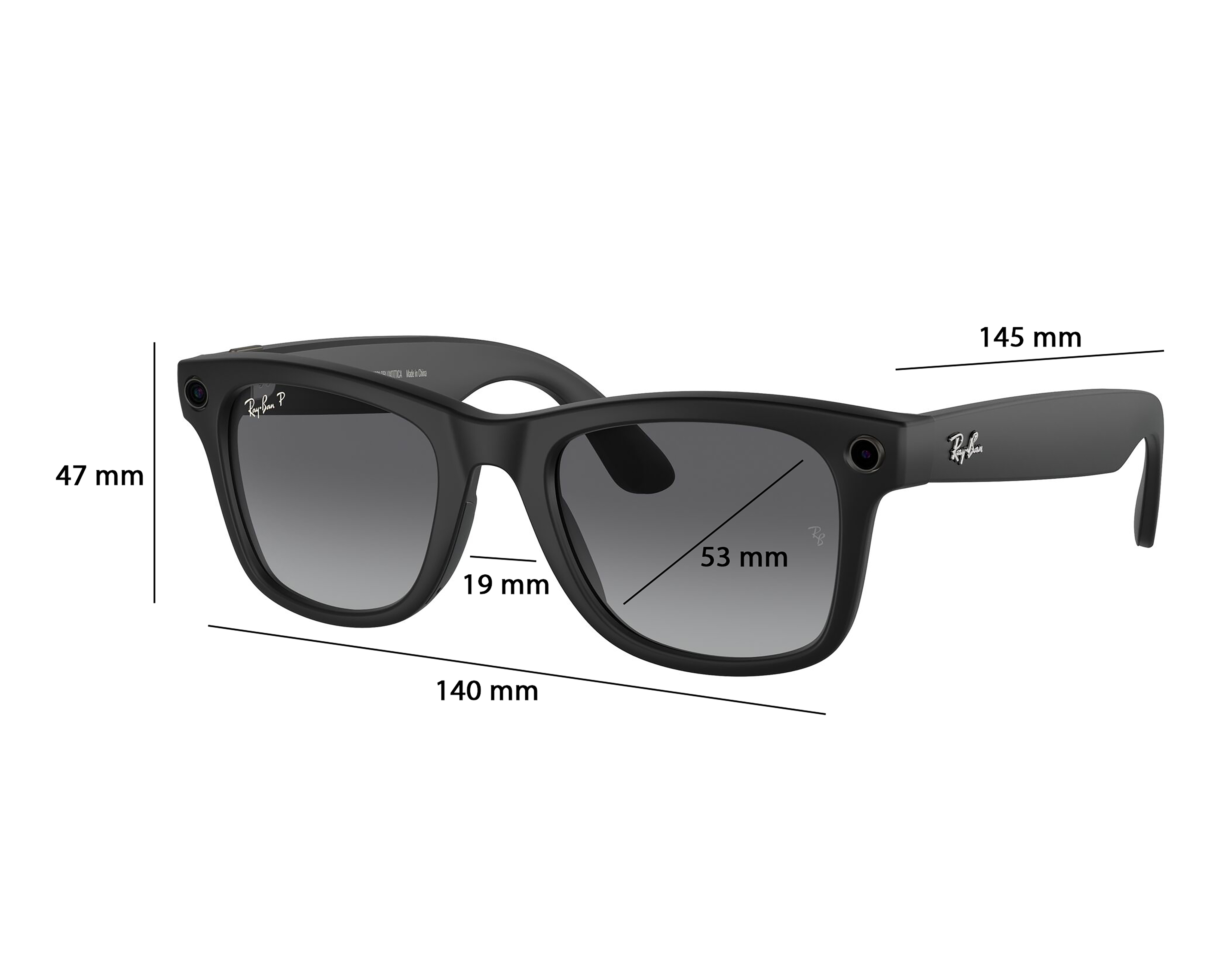 Foto 7 pulgar | Foto 6 | Ray-Ban Meta Wayfarer Negro Mate Polarizados
