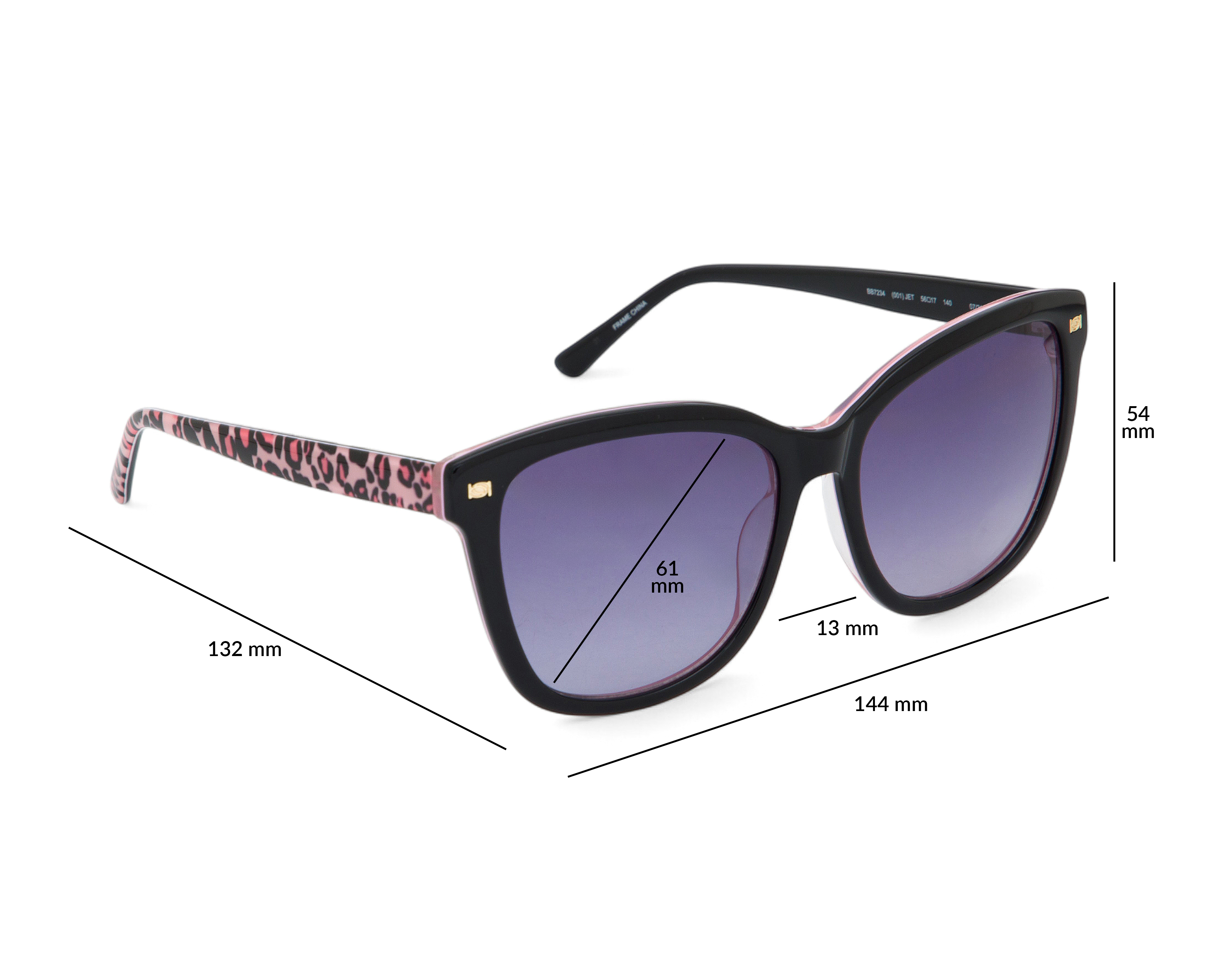 Foto 8 pulgar | Foto 7 | Lentes de Sol para Mujer Bebe Cuadrados Negros