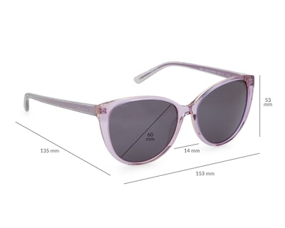 Foto 7 | Foto 7 | Lentes de Sol para Mujer Bebe Cuadrados Lilas