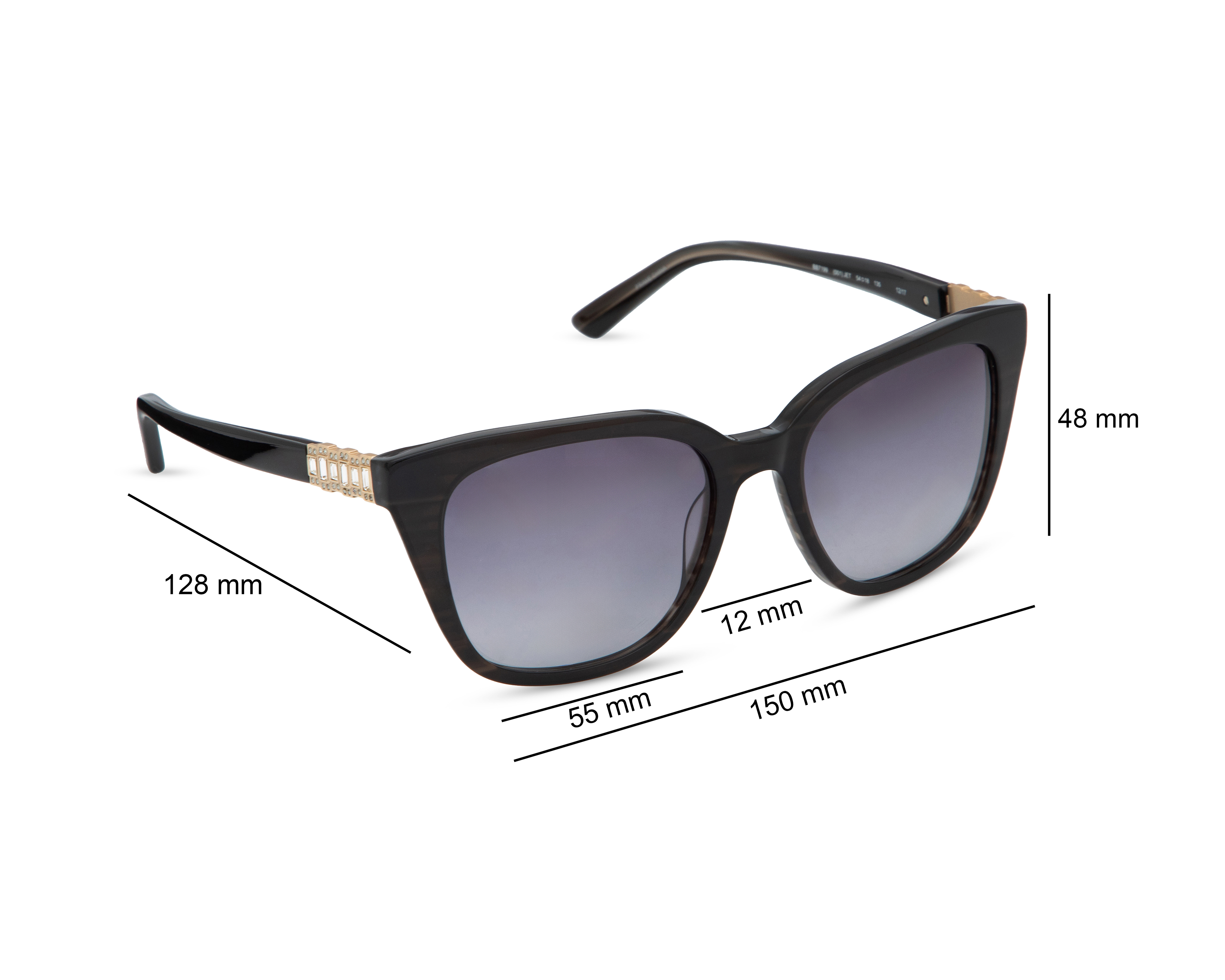 Foto 7 | Foto 7 | Lentes de Sol para Mujer Bebe Cuadrados BB7199-5418-001 Negros