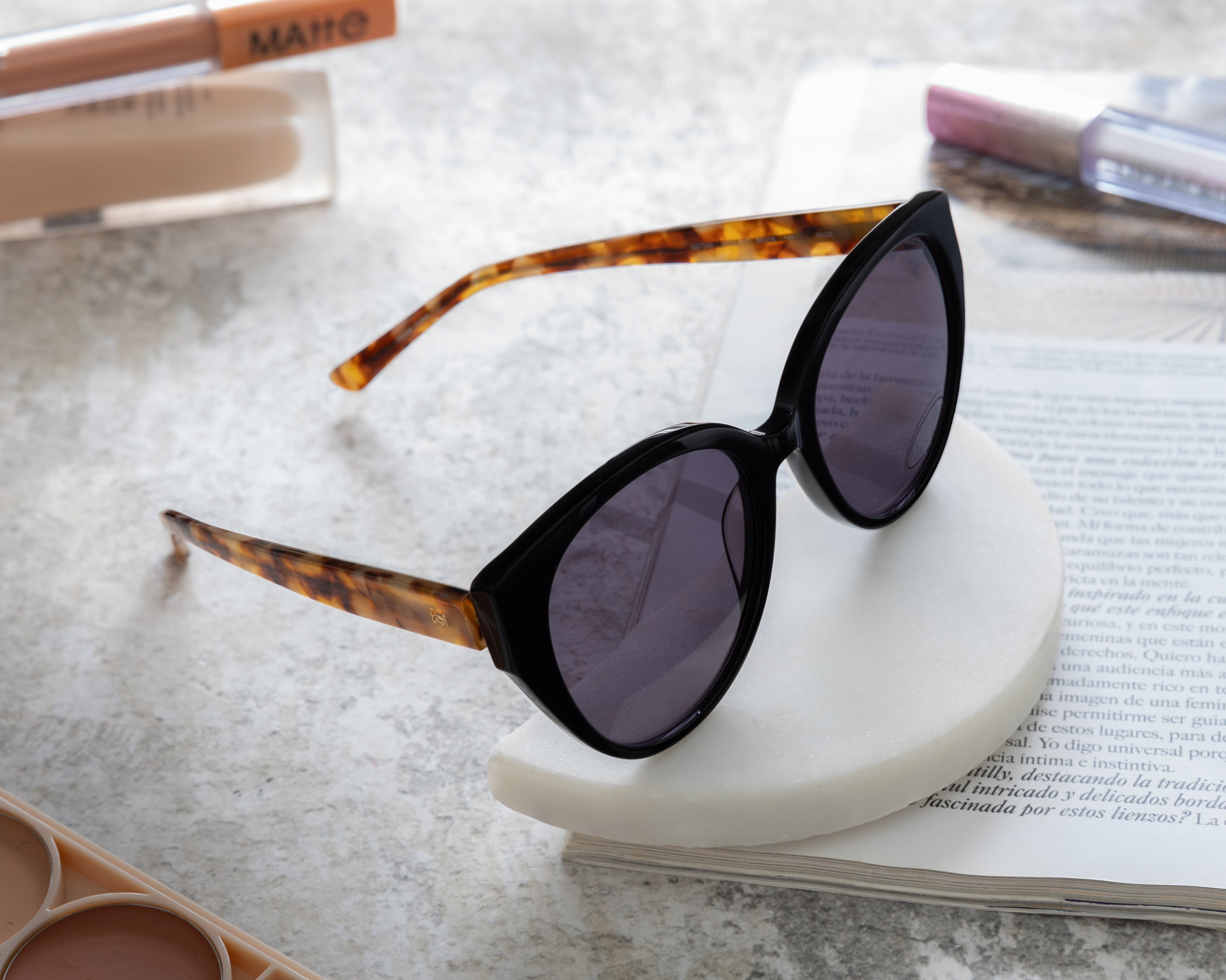 Foto 6 | Foto 6 | Lentes de Sol para Mujer Bebe Redondos Negros