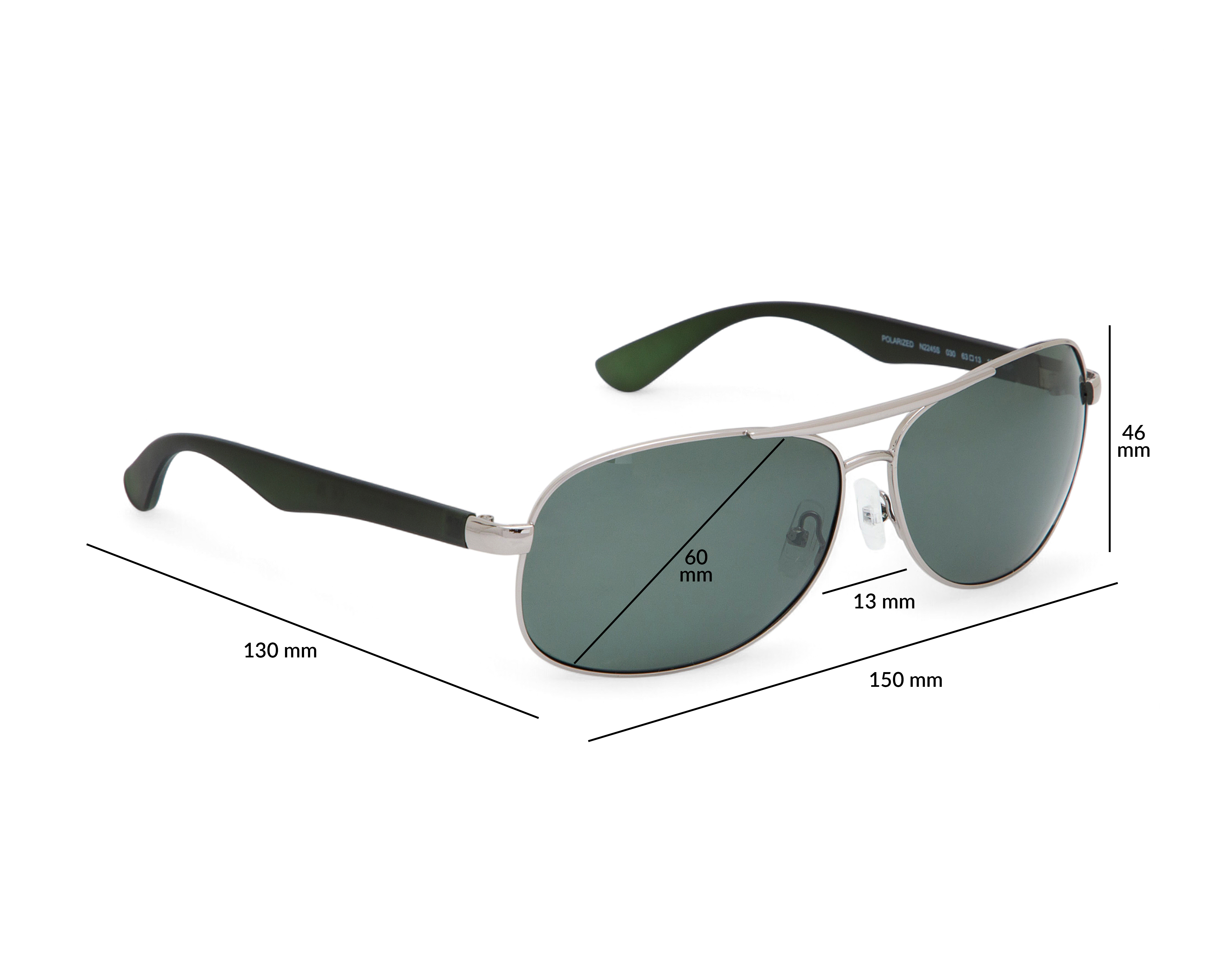 Foto 8 pulgar | Foto 7 | Lentes de Sol para Hombre Nautica Aviador Plateados