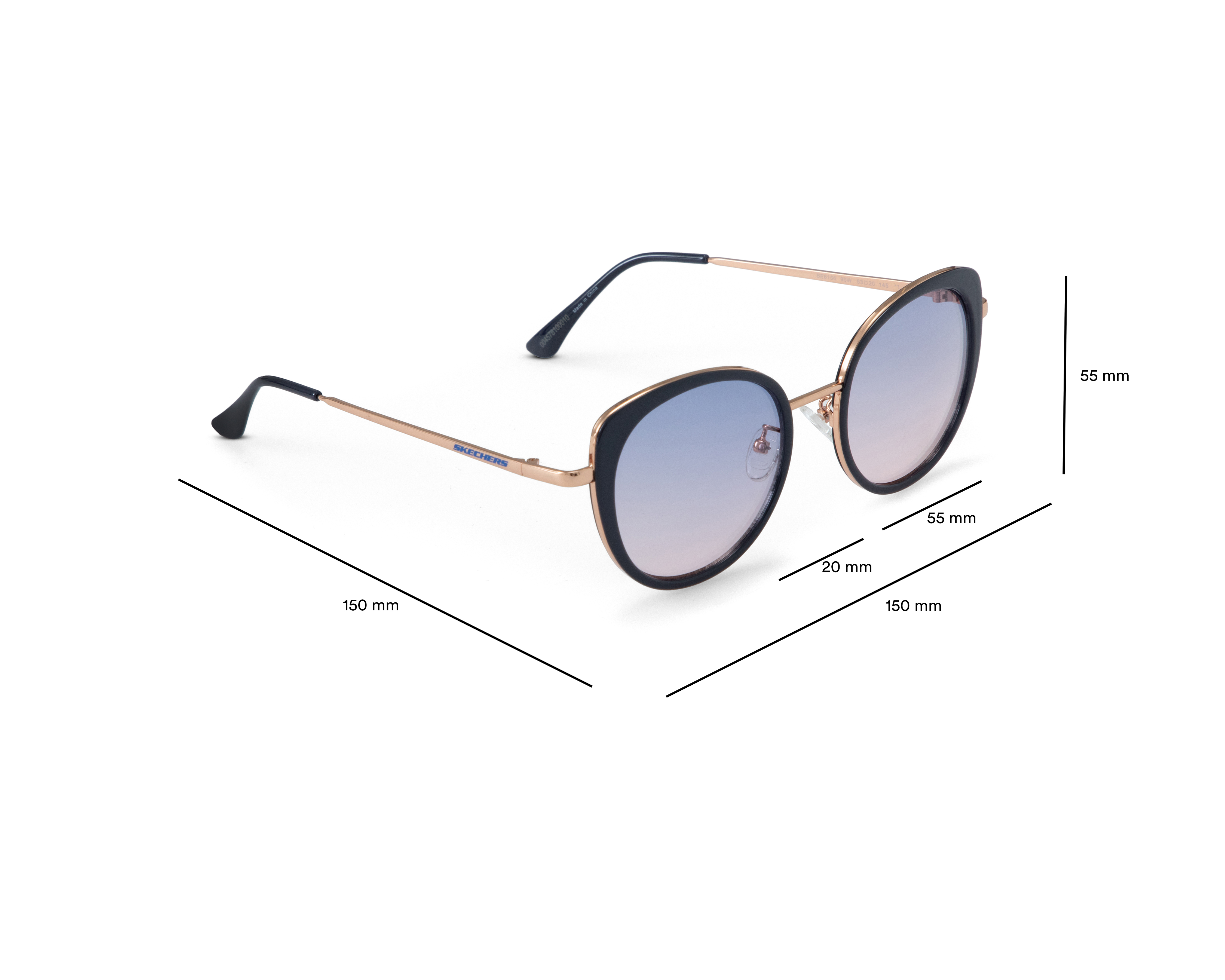 Foto 6 | Foto 6 | Lentes de Sol para Mujer Skechers Cat Eye SE6156 Dorado
