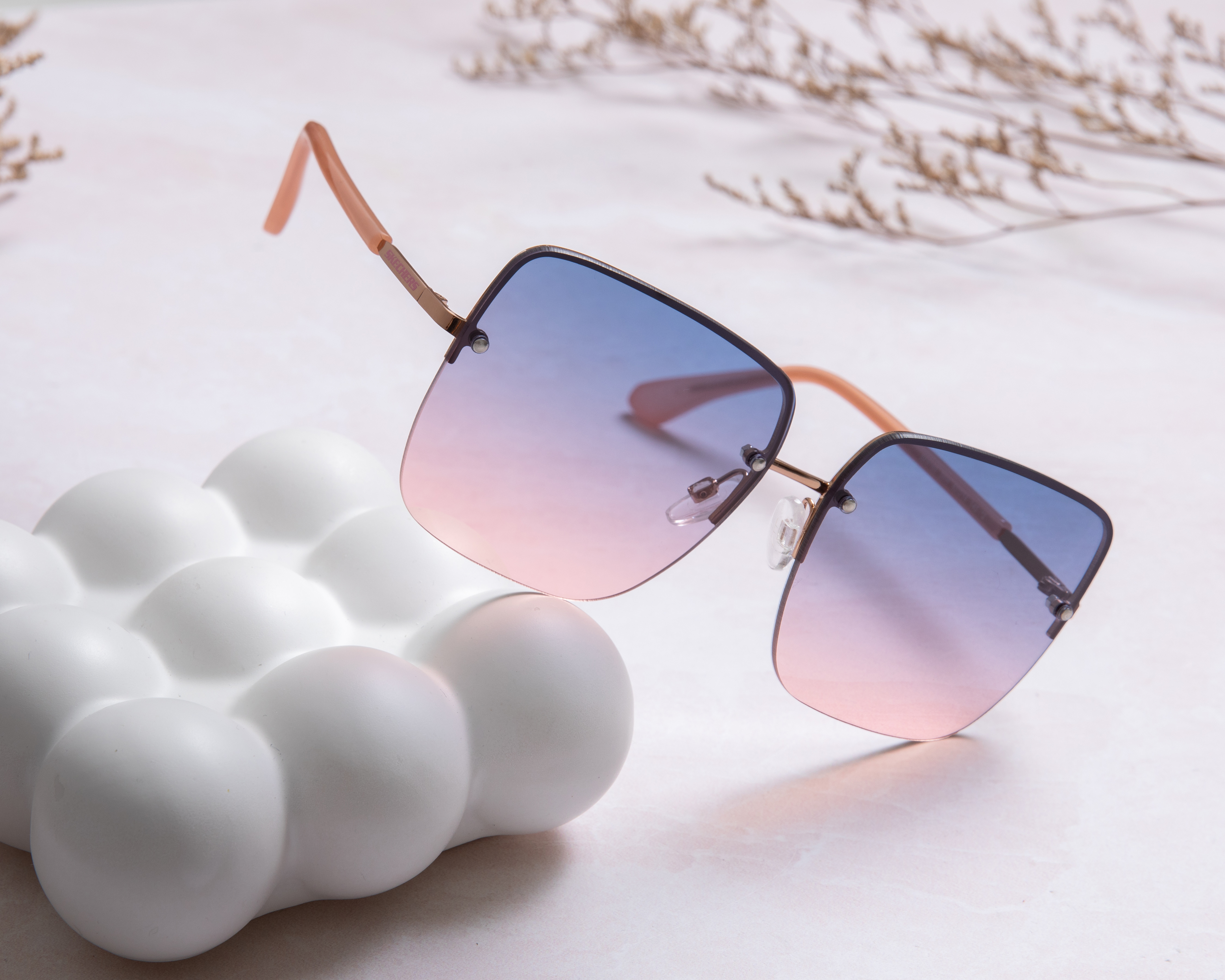 Foto 5 | Foto 5 | Lentes de Sol para Mujer Skechers Cuadrados SE6156 Rosas