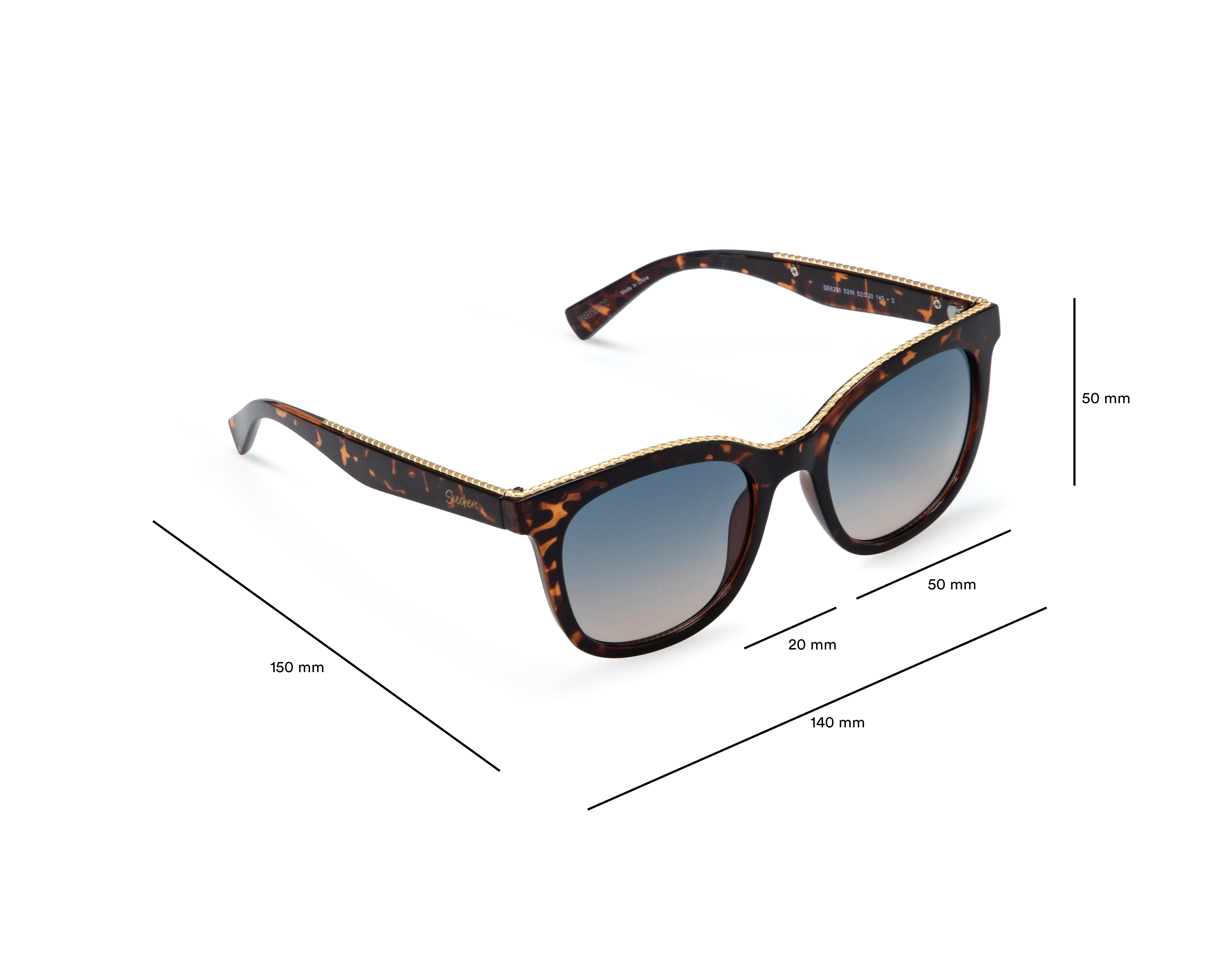Foto 7 pulgar | Foto 6 | Lentes de Sol para Mujer Skechers Wayfarer SE6199 Havana