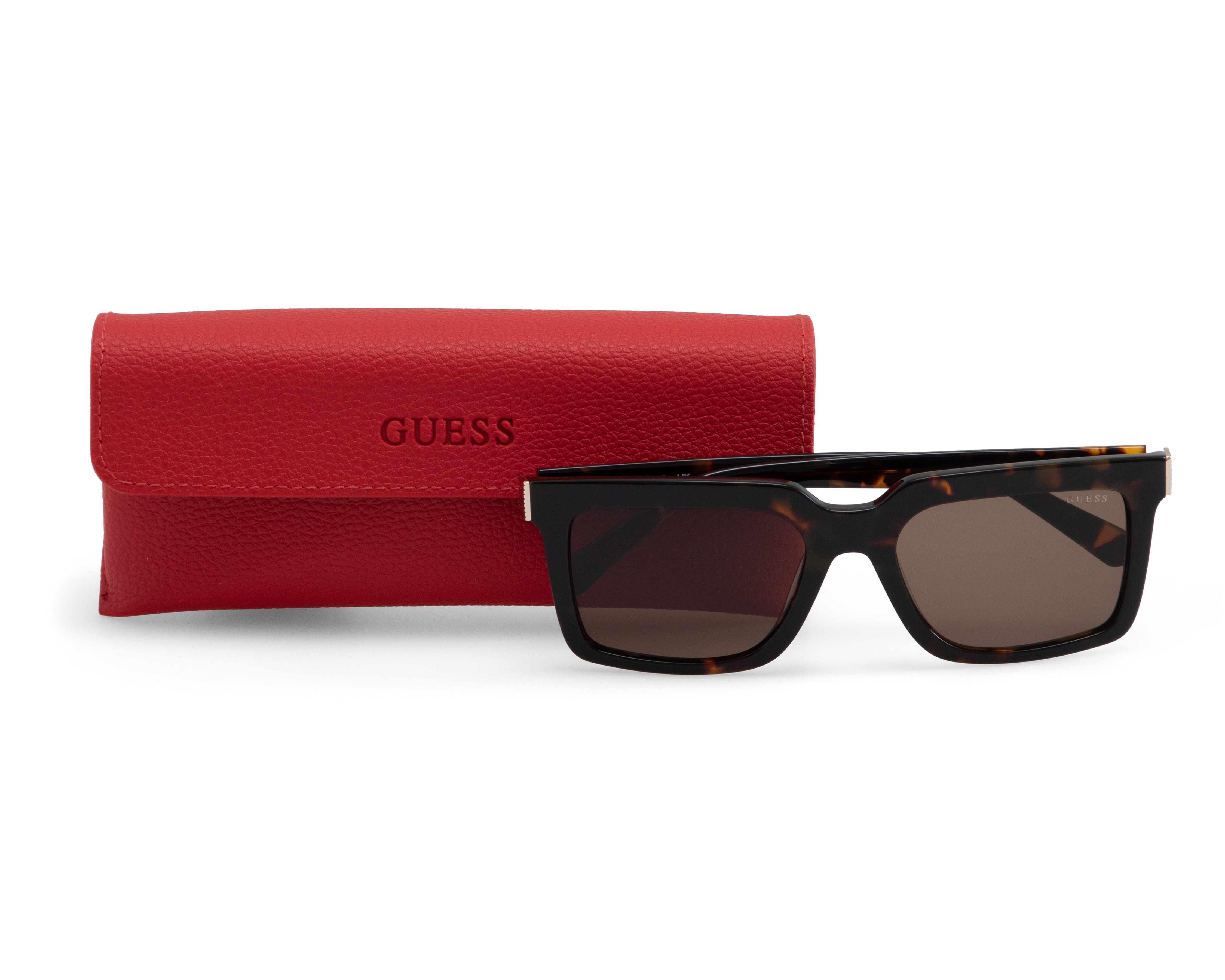 Foto 6 pulgar | Foto 5 | Lentes de Sol para Mujer Guess Rectangulares GU002135552E Havana