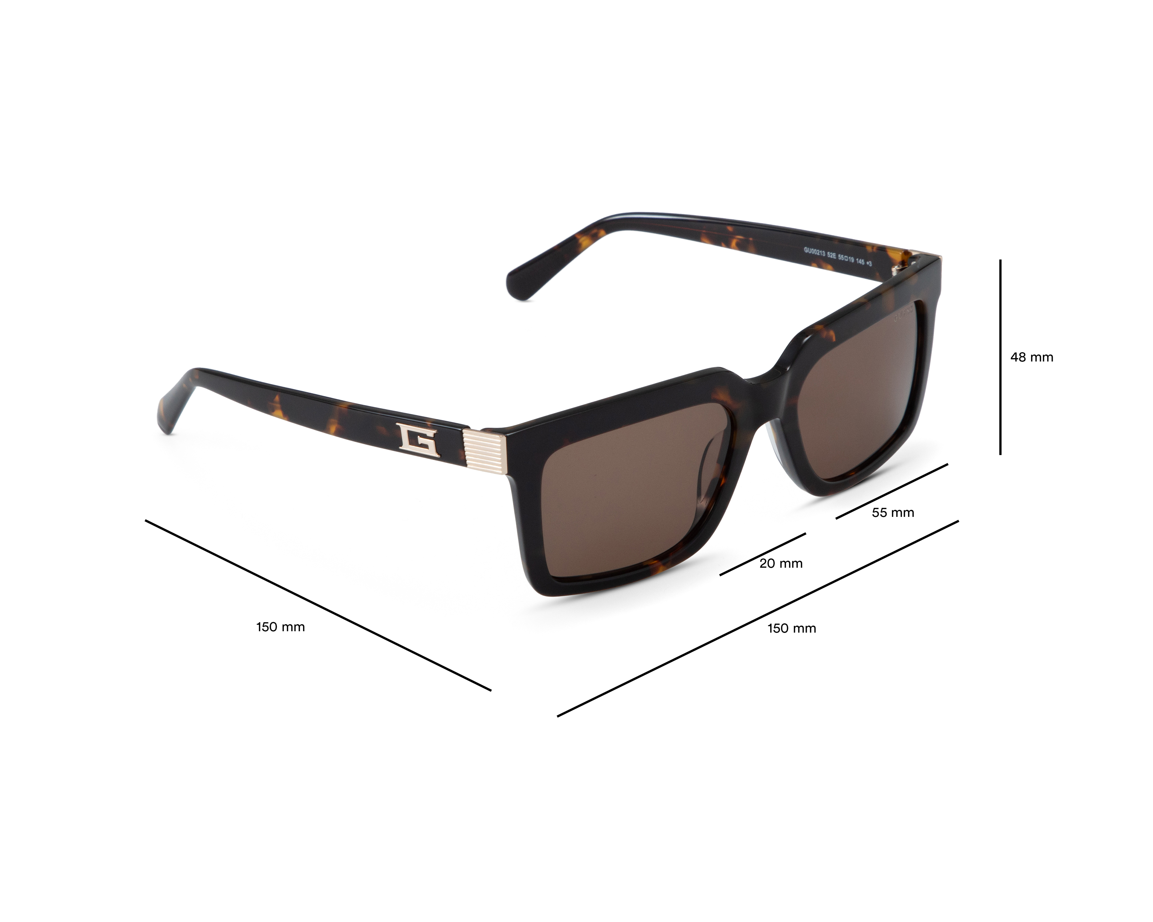 Foto 8 pulgar | Foto 7 | Lentes de Sol para Mujer Guess Rectangulares GU002135552E Havana
