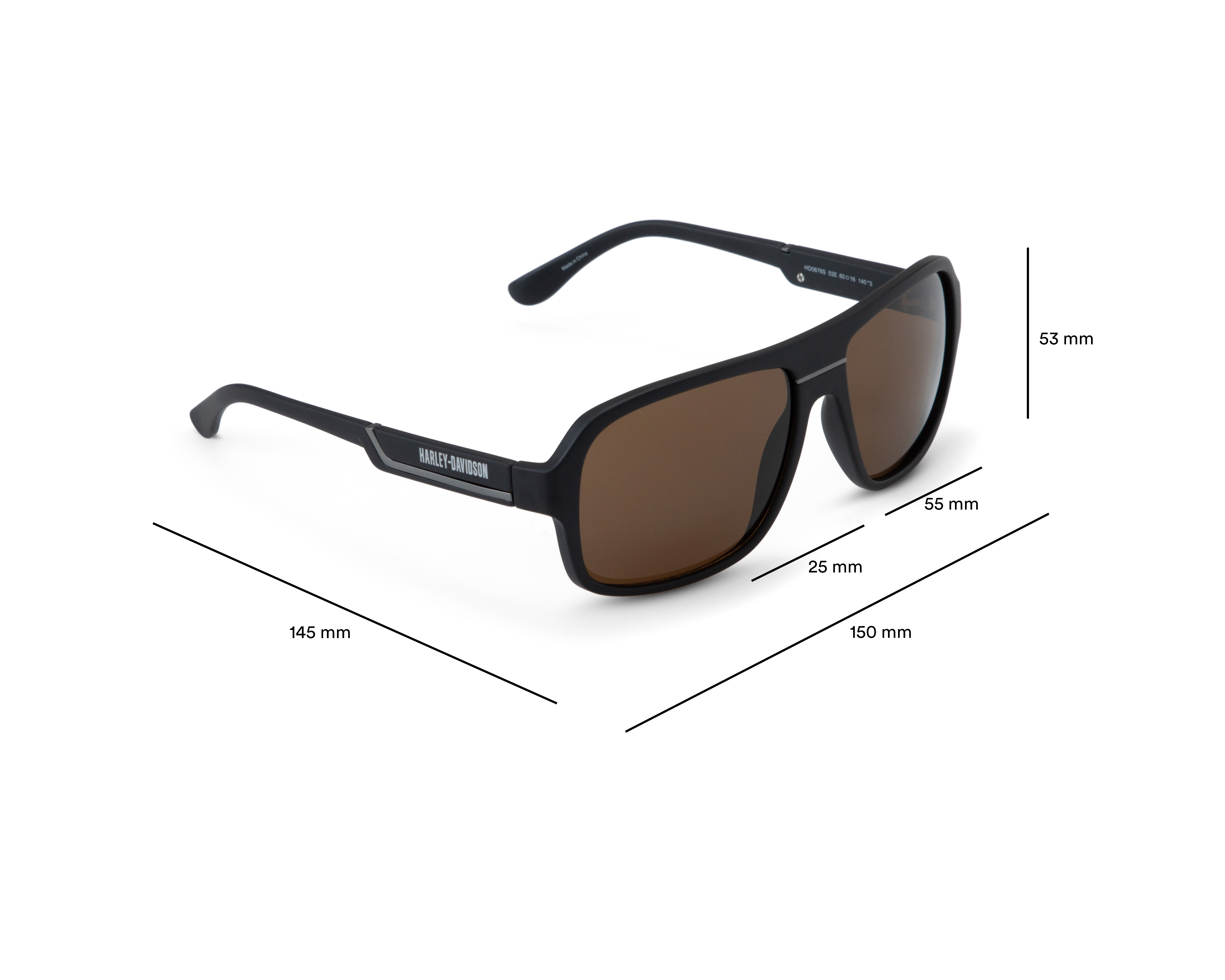 Foto 7 pulgar | Foto 6 | Lentes de Sol para Hombre Harley Davidson Aviador HD0676S Negro