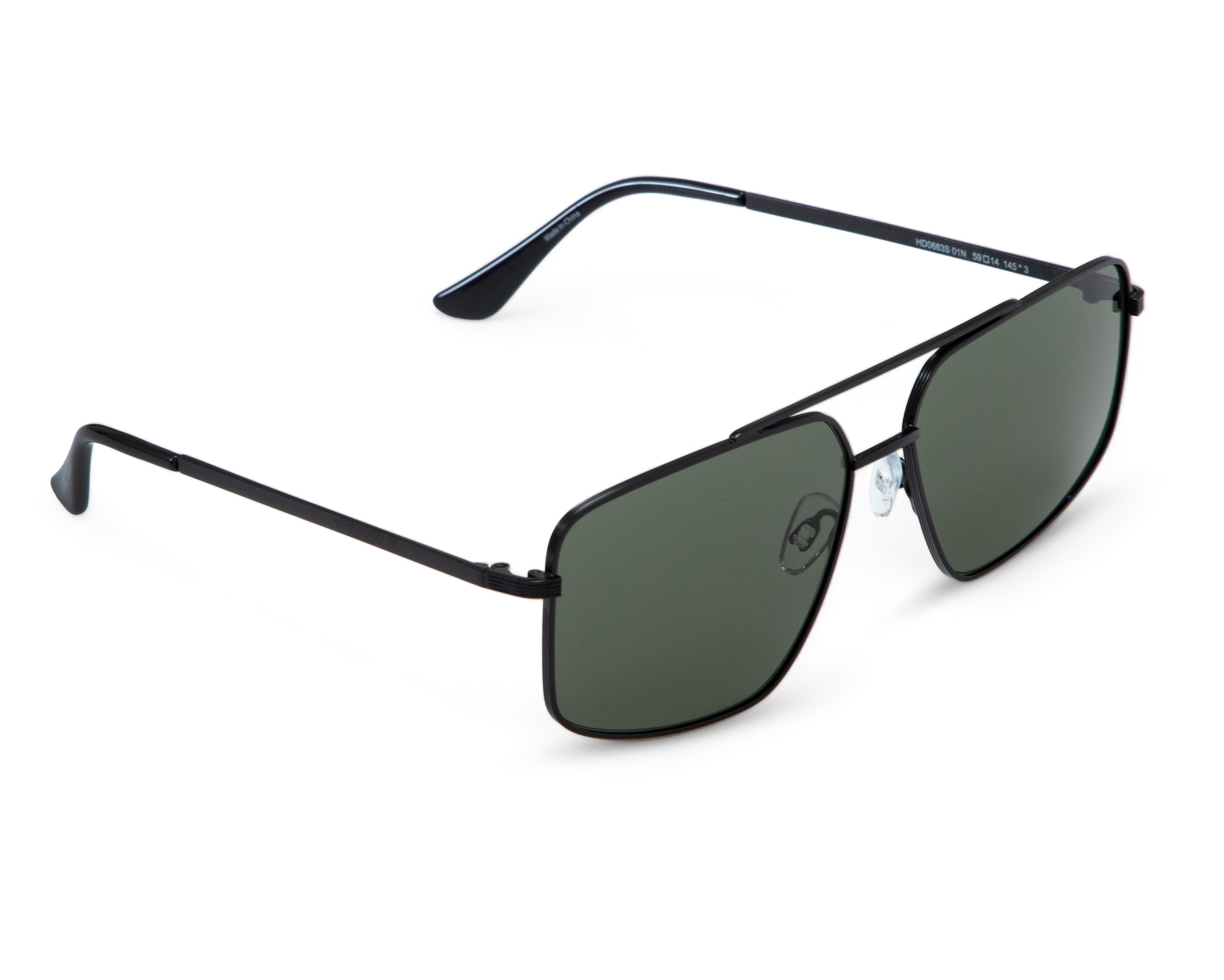 Lentes de sol Unisex Harley Davidson Rectangulares Negros