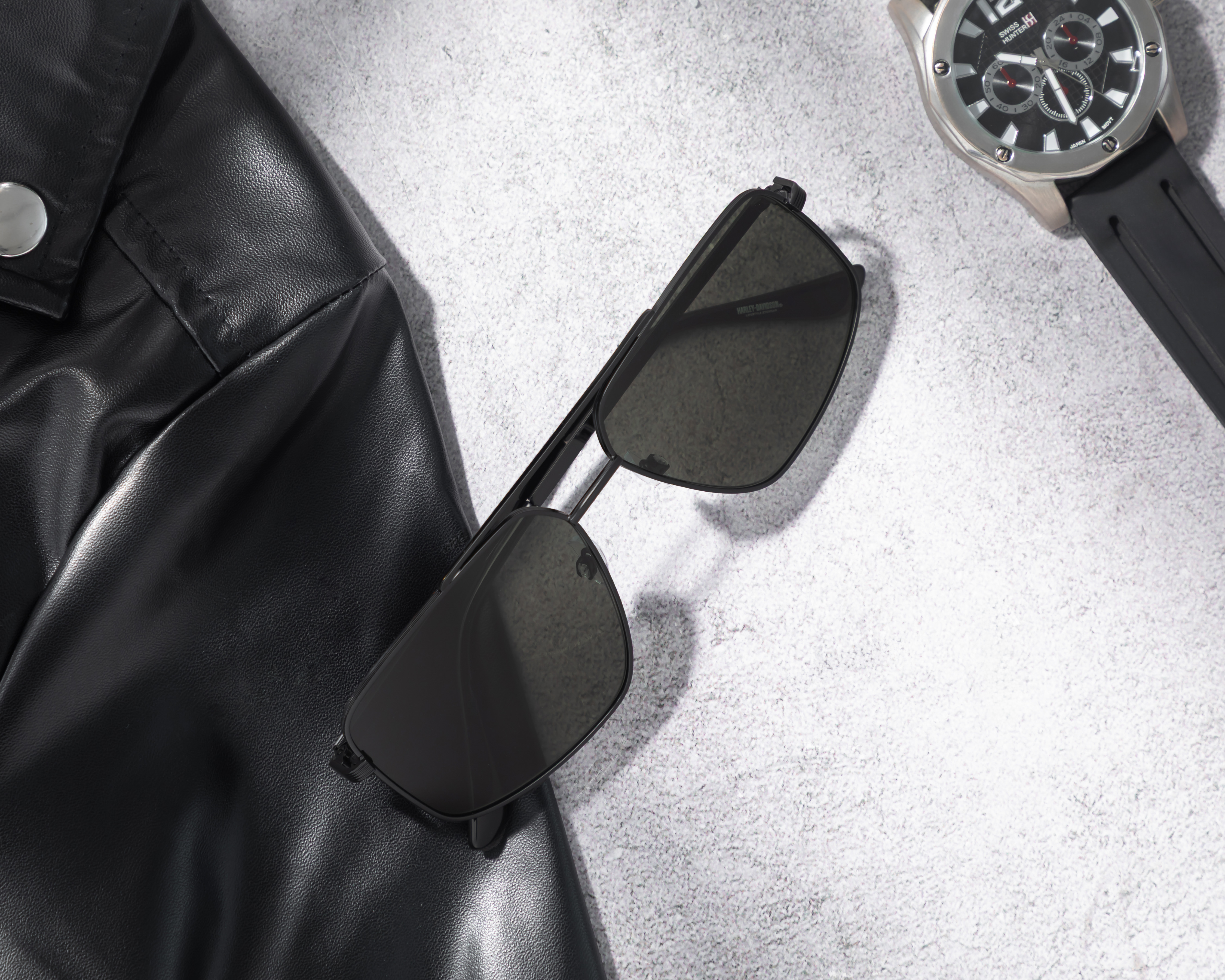 Foto 6 pulgar | Foto 5 | Lentes de sol Unisex Harley Davidson Rectangulares Negros