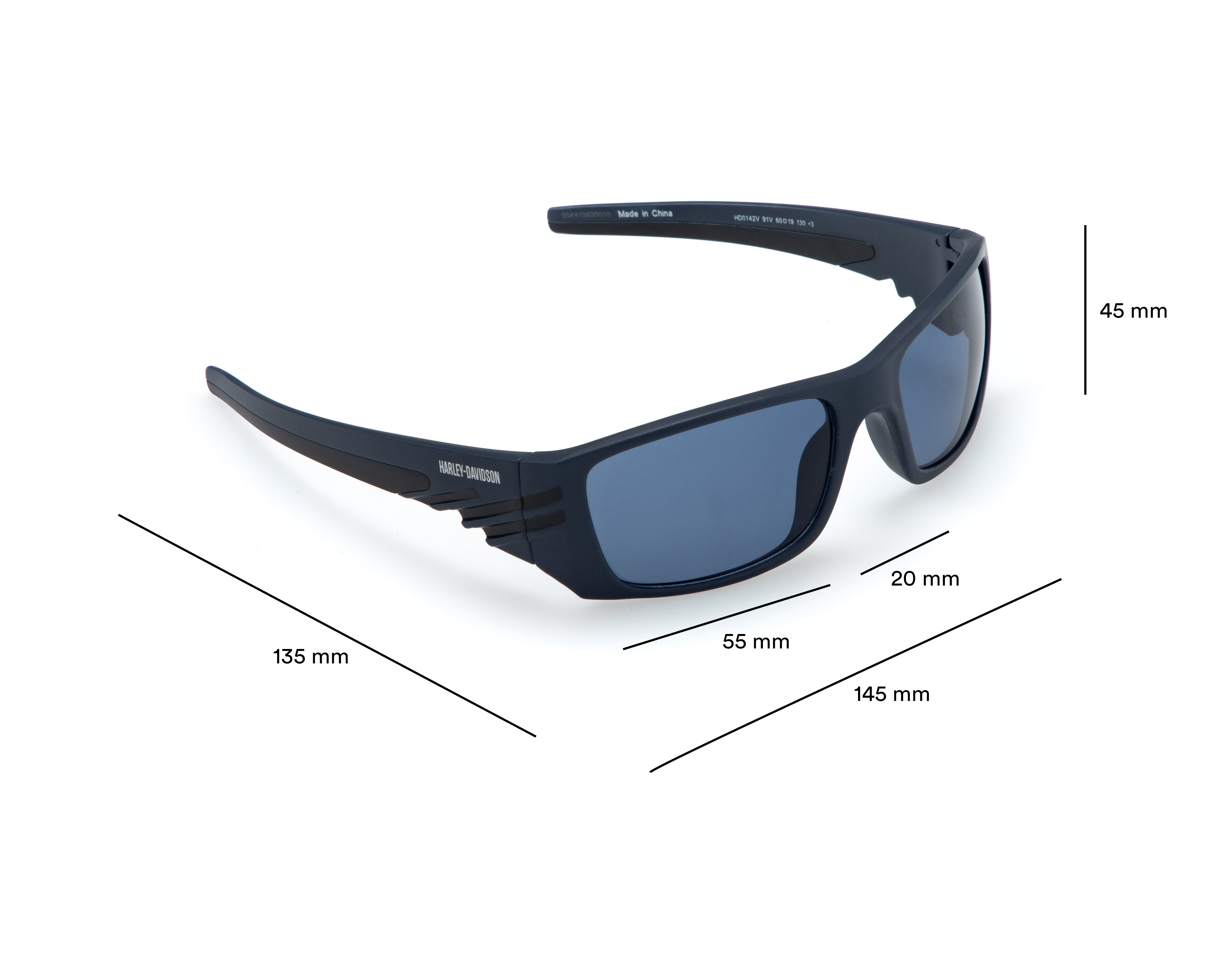 Foto 7 pulgar | Foto 6 | Lentes de Sol para Hombre Harley Davidson Rectangulares HD0142V Azul Marino