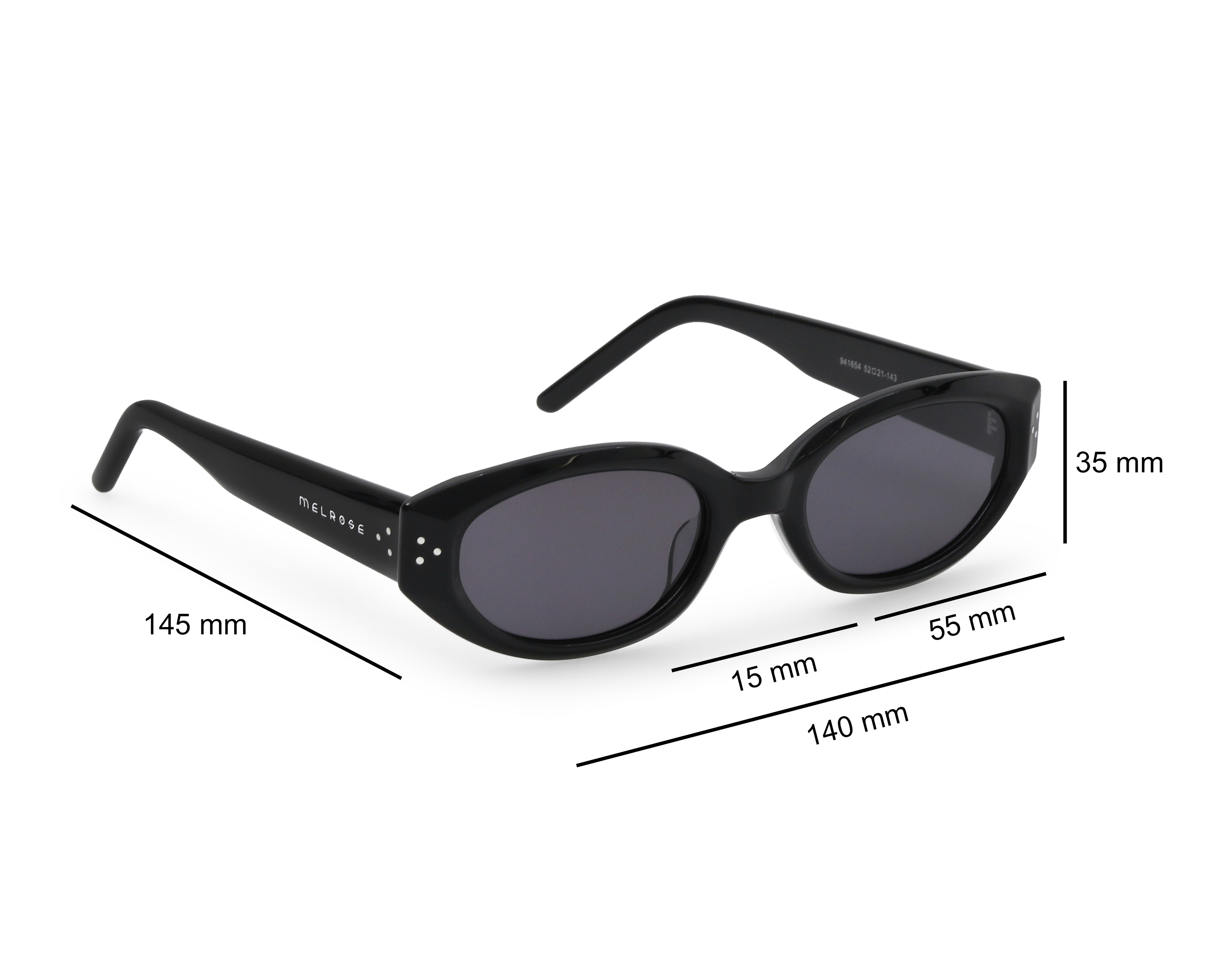 Foto 7 | Foto 7 | Lentes de Sol para Mujer Melrose Ovalados Negros