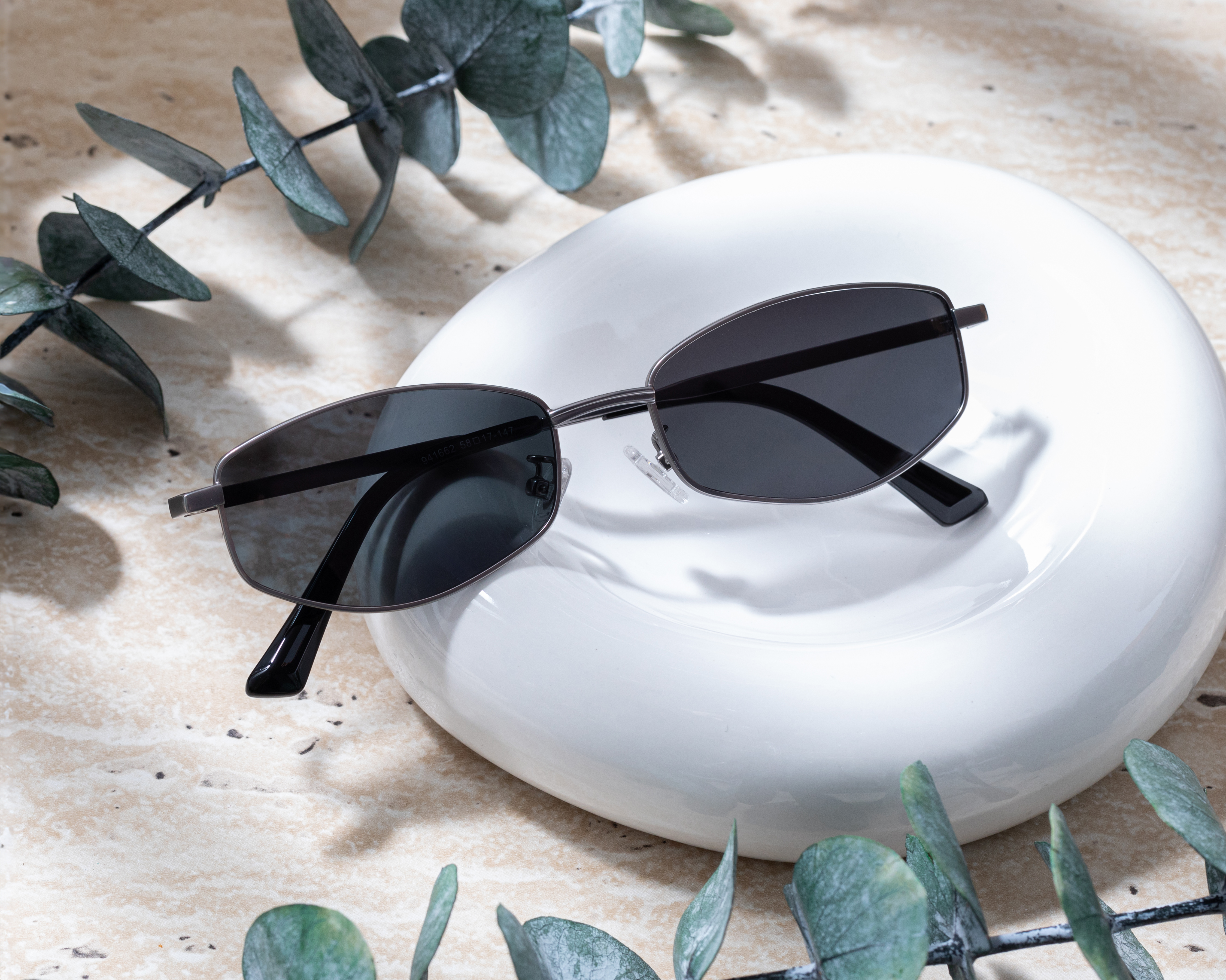 Foto 6 | Foto 6 | Lentes de Sol Unisex Melrose Rectangulares DB9092-C1 Gris