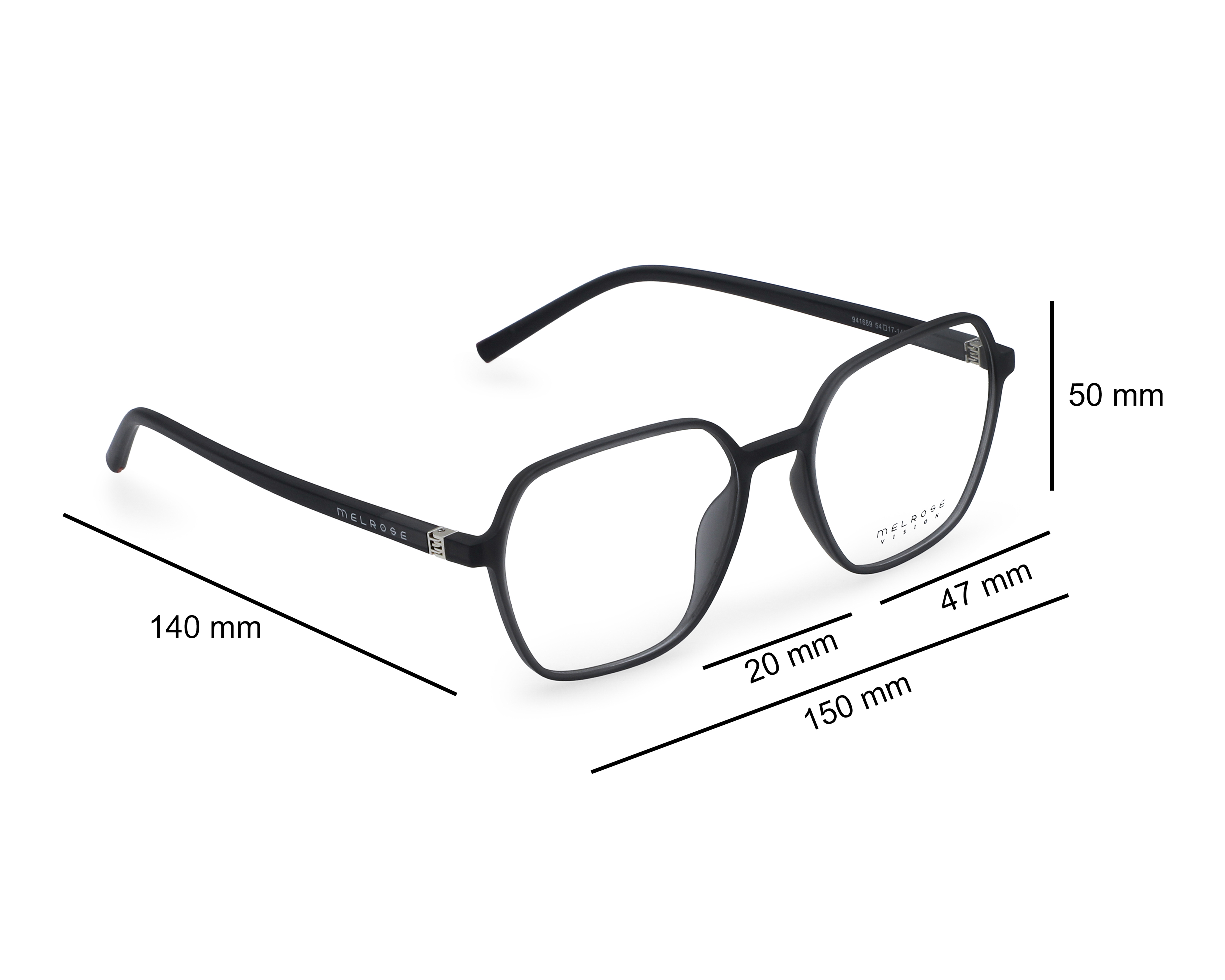 Foto 6 | Foto 7 | Armazón Oftálmico Unisex Melrose Cuadrado Gris