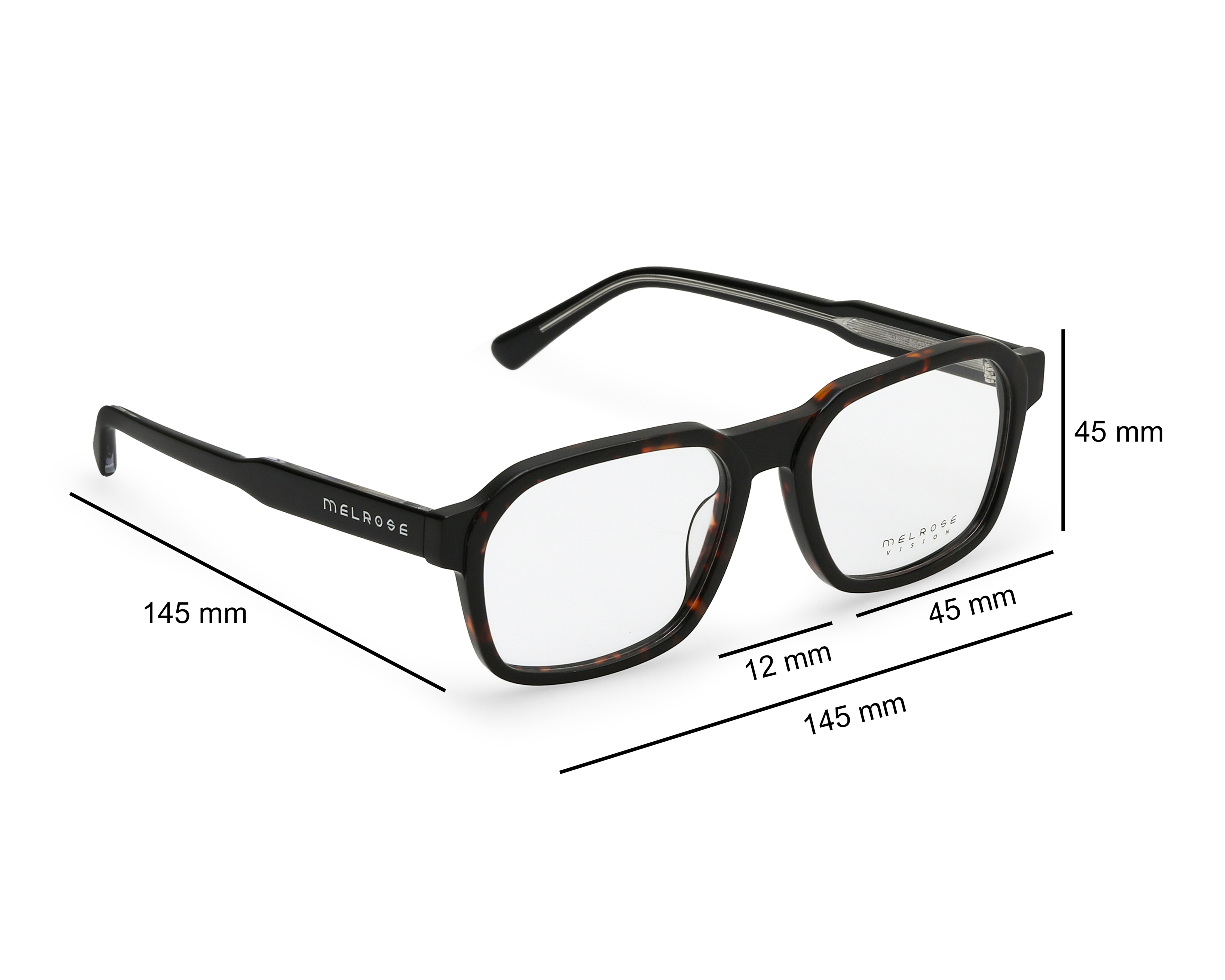 Foto 6 | Foto 6 | Armazón Oftálmico Unisex Melrose Rectangulares Havana