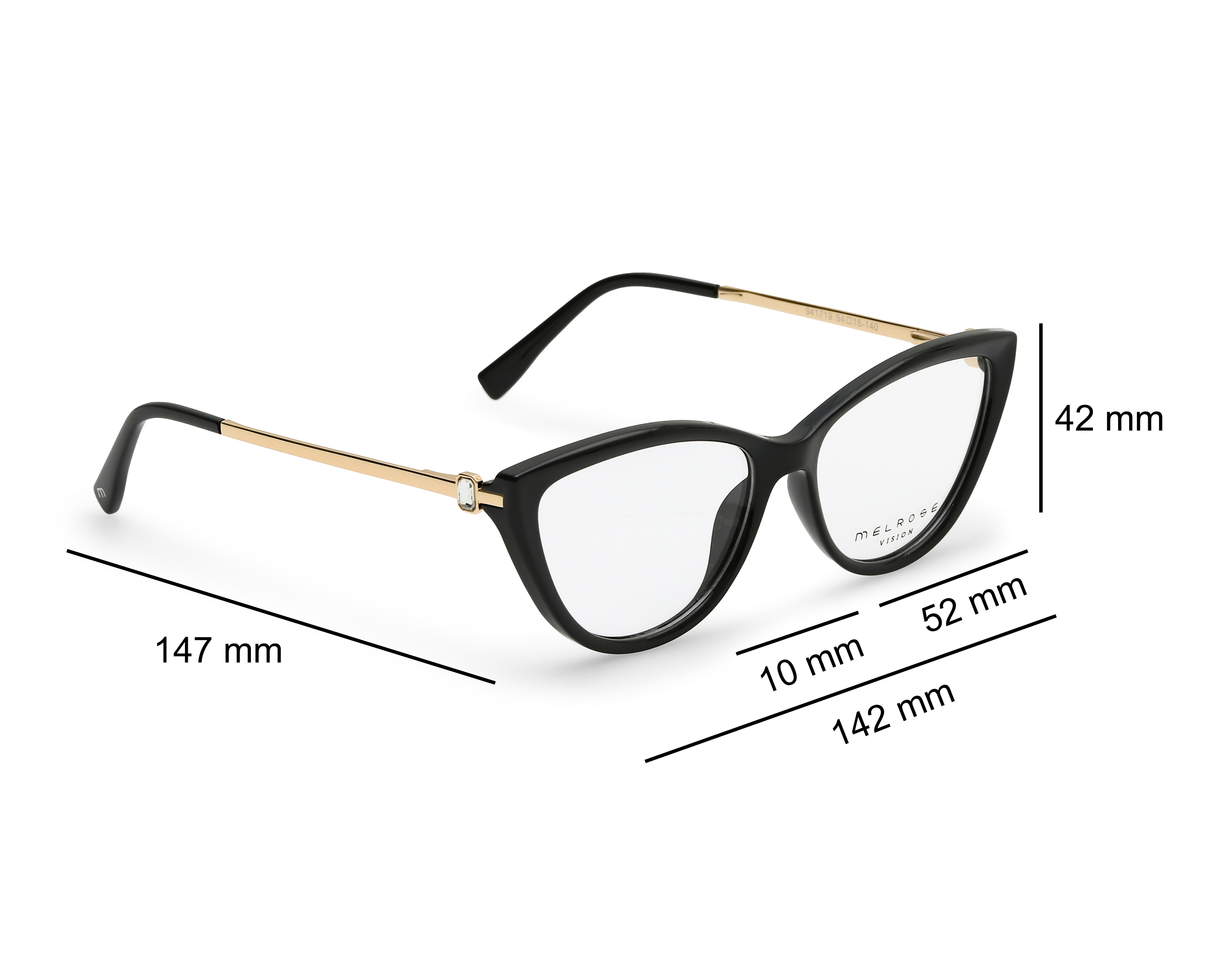 Foto 6 | Foto 6 | Armazón Oftálmico para Mujer Melrose Cat Eye Negros