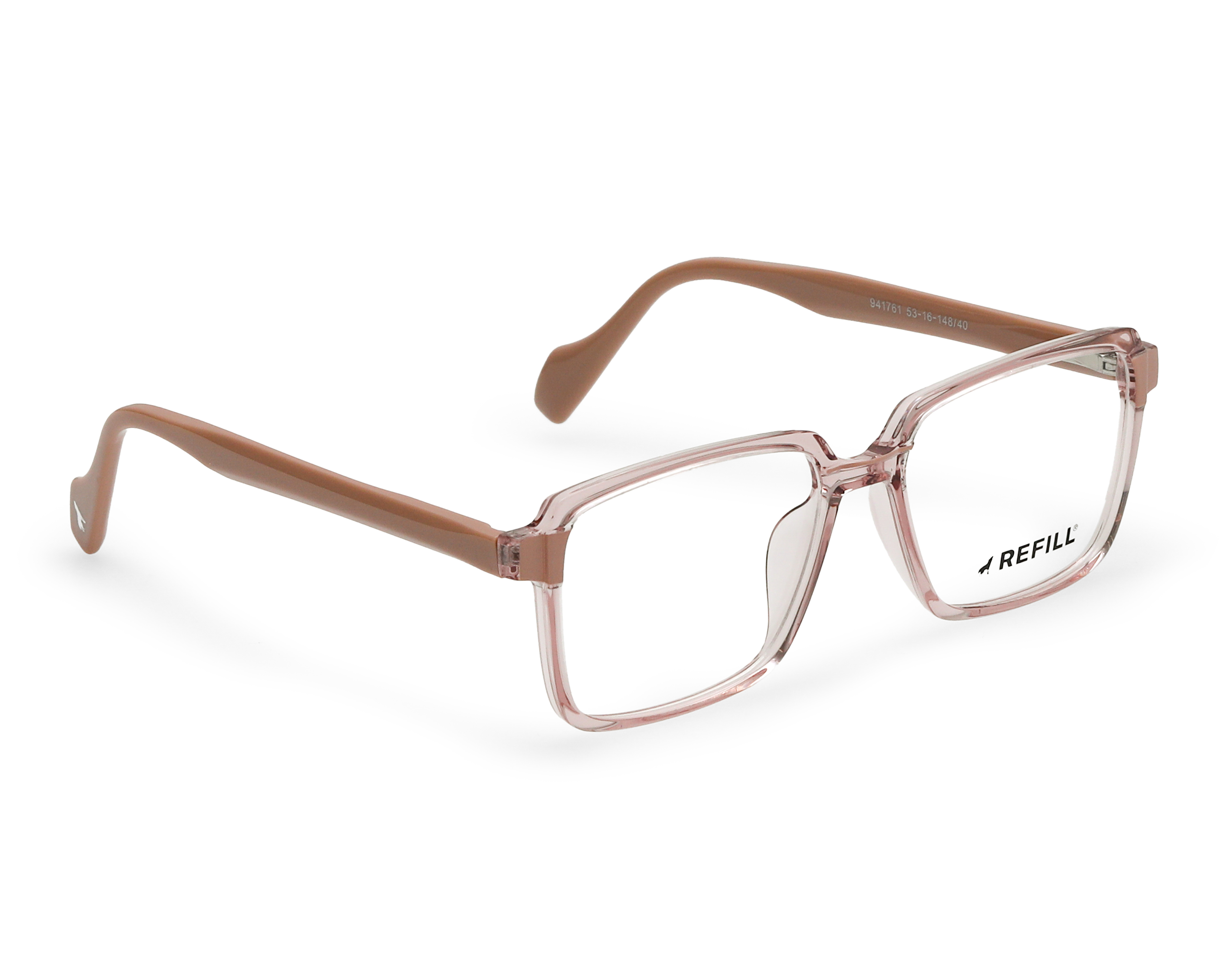 Armazón Oftálmico Unisex Refill Cuadrado Beige