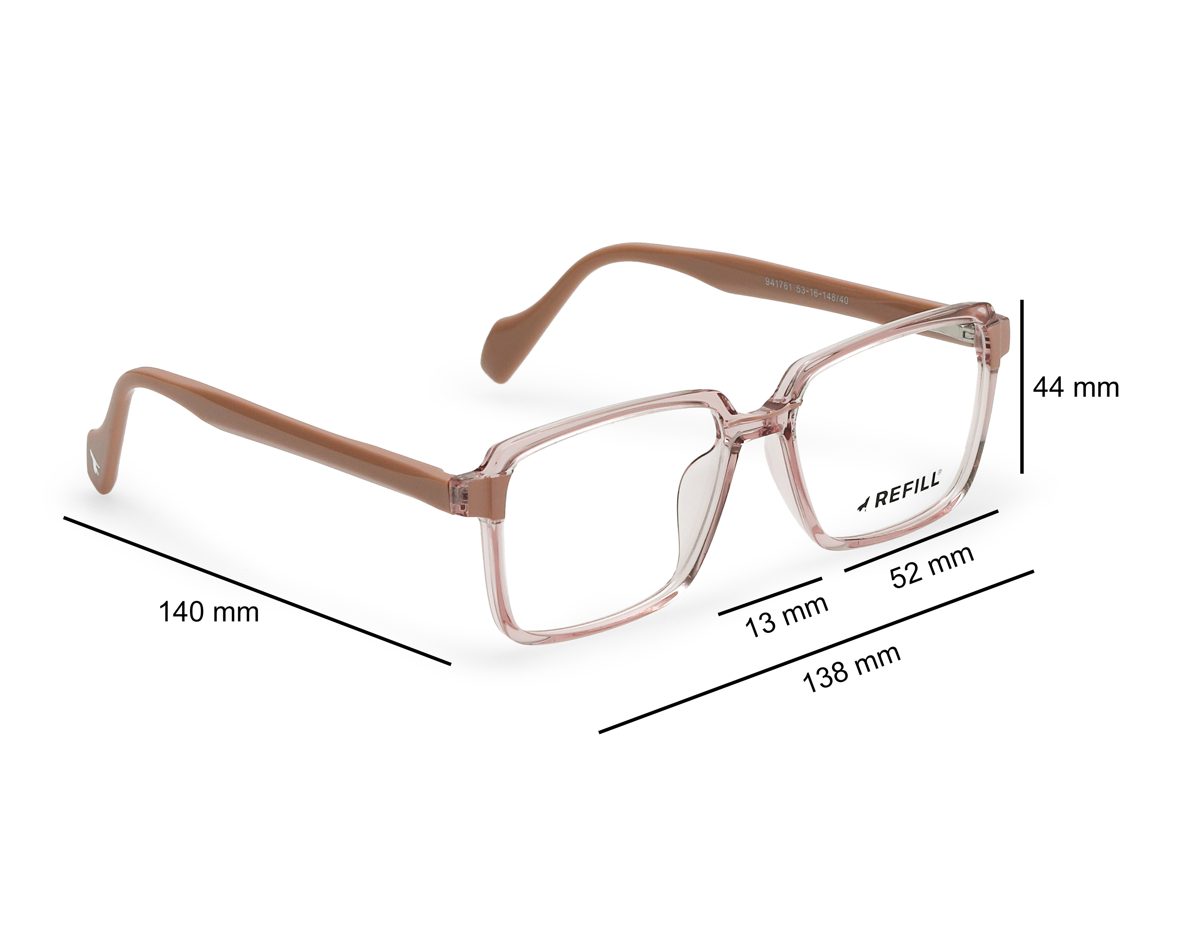 Foto 6 | Foto 6 | Armazón Oftálmico Unisex Refill Cuadrado Beige