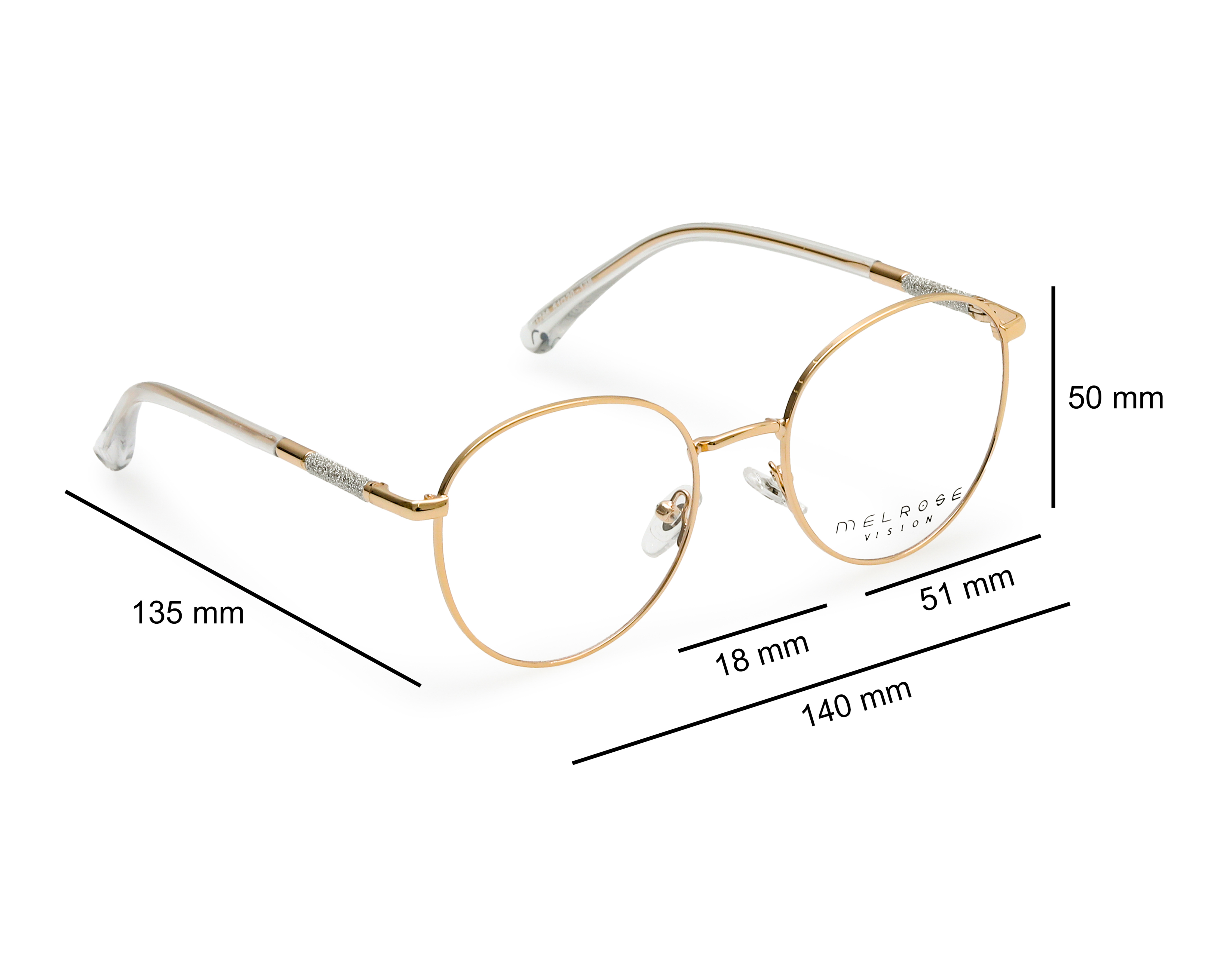 Foto 6 | Foto 6 | Armazón Oftálmico para Mujer Melrose Redondo Dorado