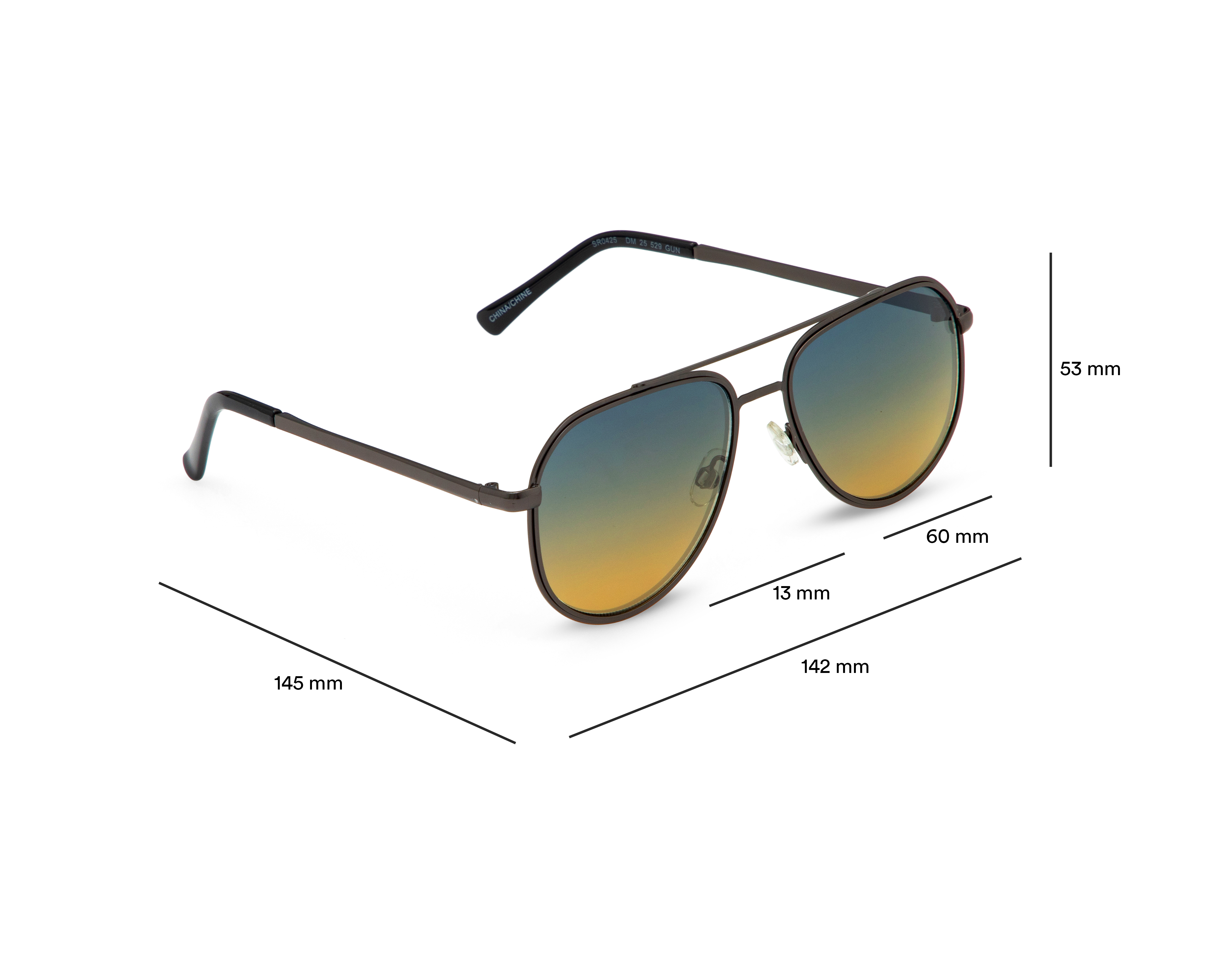 Foto 7 pulgar | Foto 6 | Lentes de Sol para Hombre Dockers Aviador DM 25 529 Negro
