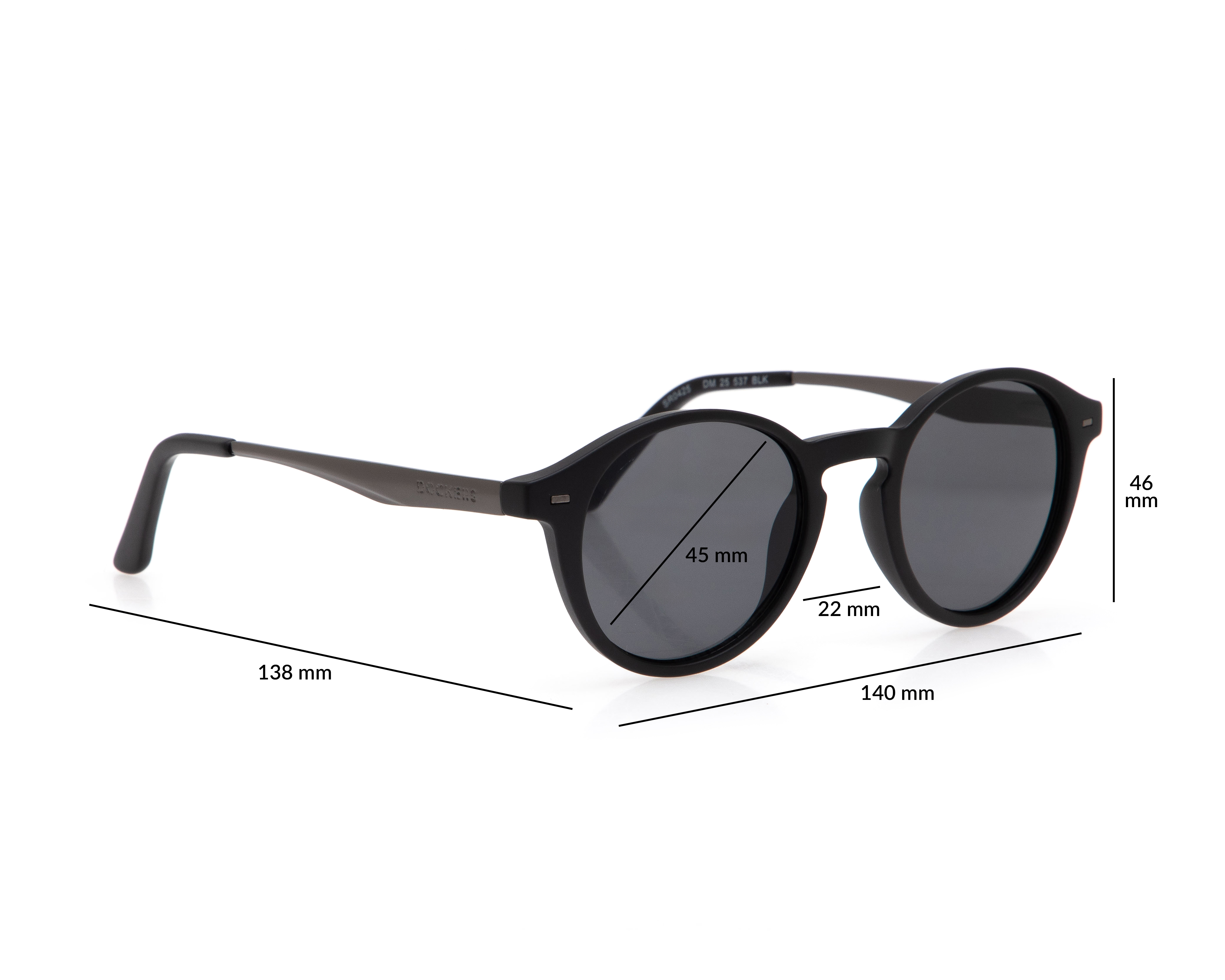 Foto 7 | Foto 7 | Lentes de Sol para Hombre Dockers Redondos 25 537 Negros