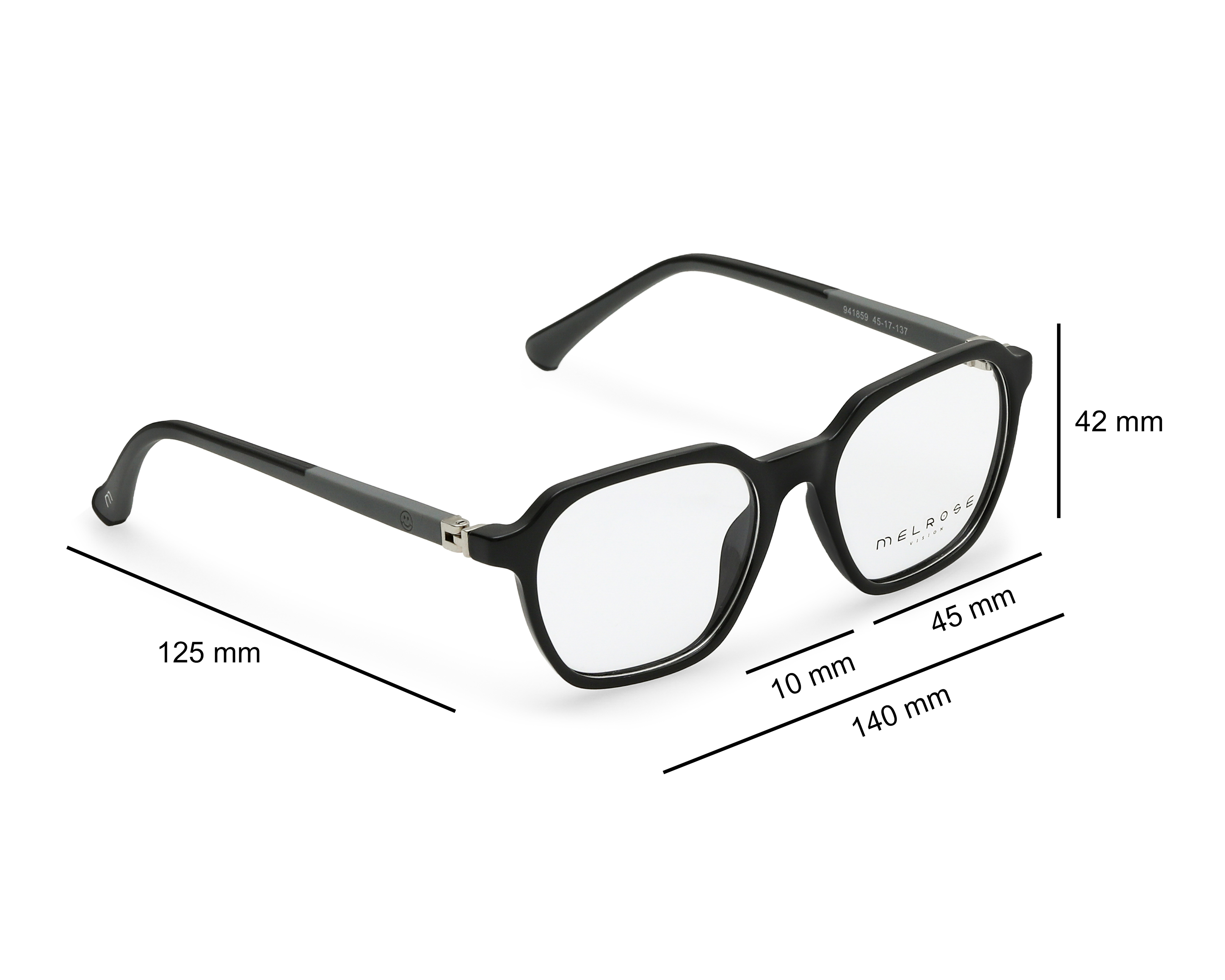 Foto 6 | Foto 6 | Armazón Oftálmico para Niño Melrose Cuadrados Negros