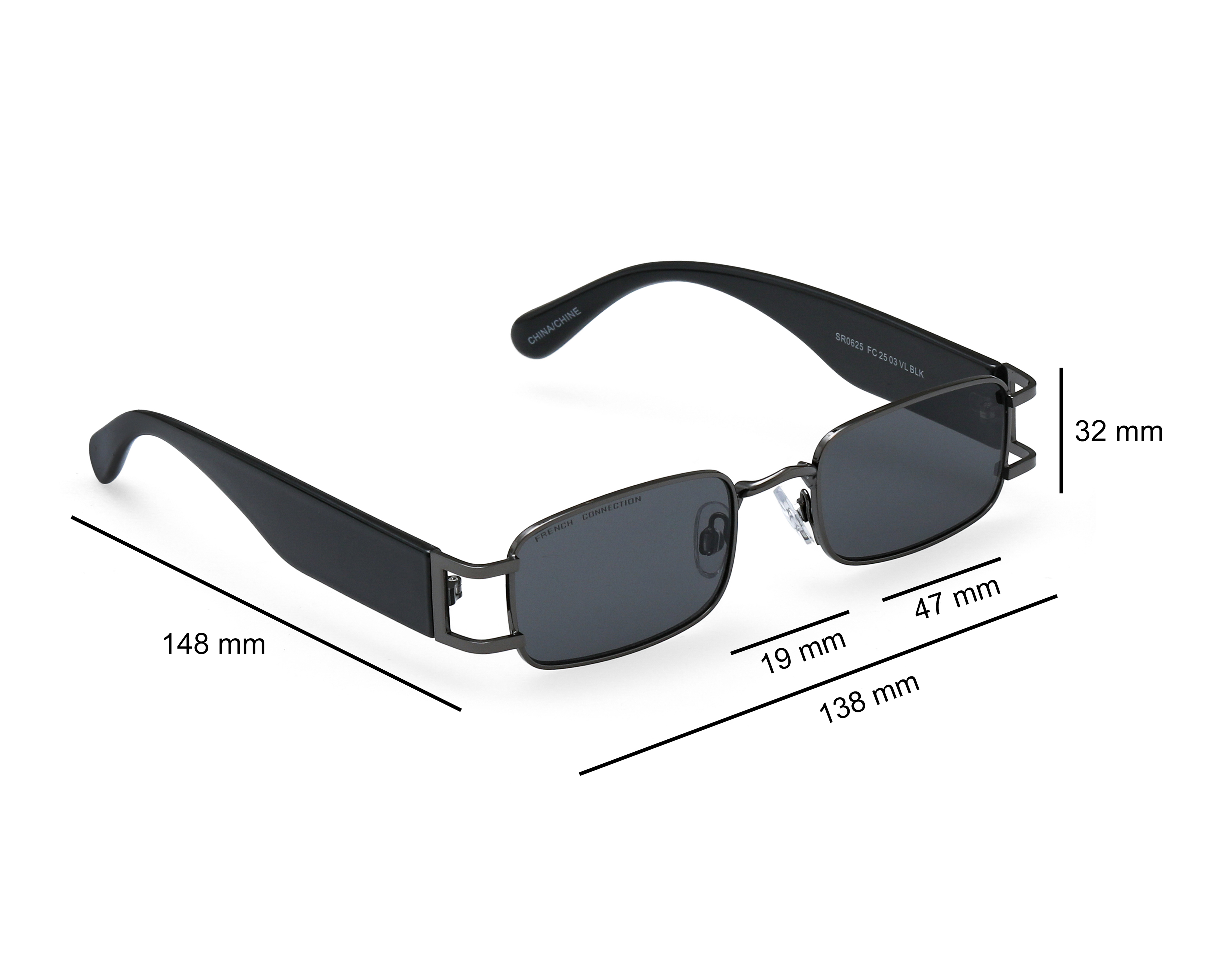 Foto 7 | Foto 7 | Lentes de Sol para Mujer French Connection Rectangulares Elodie Gris