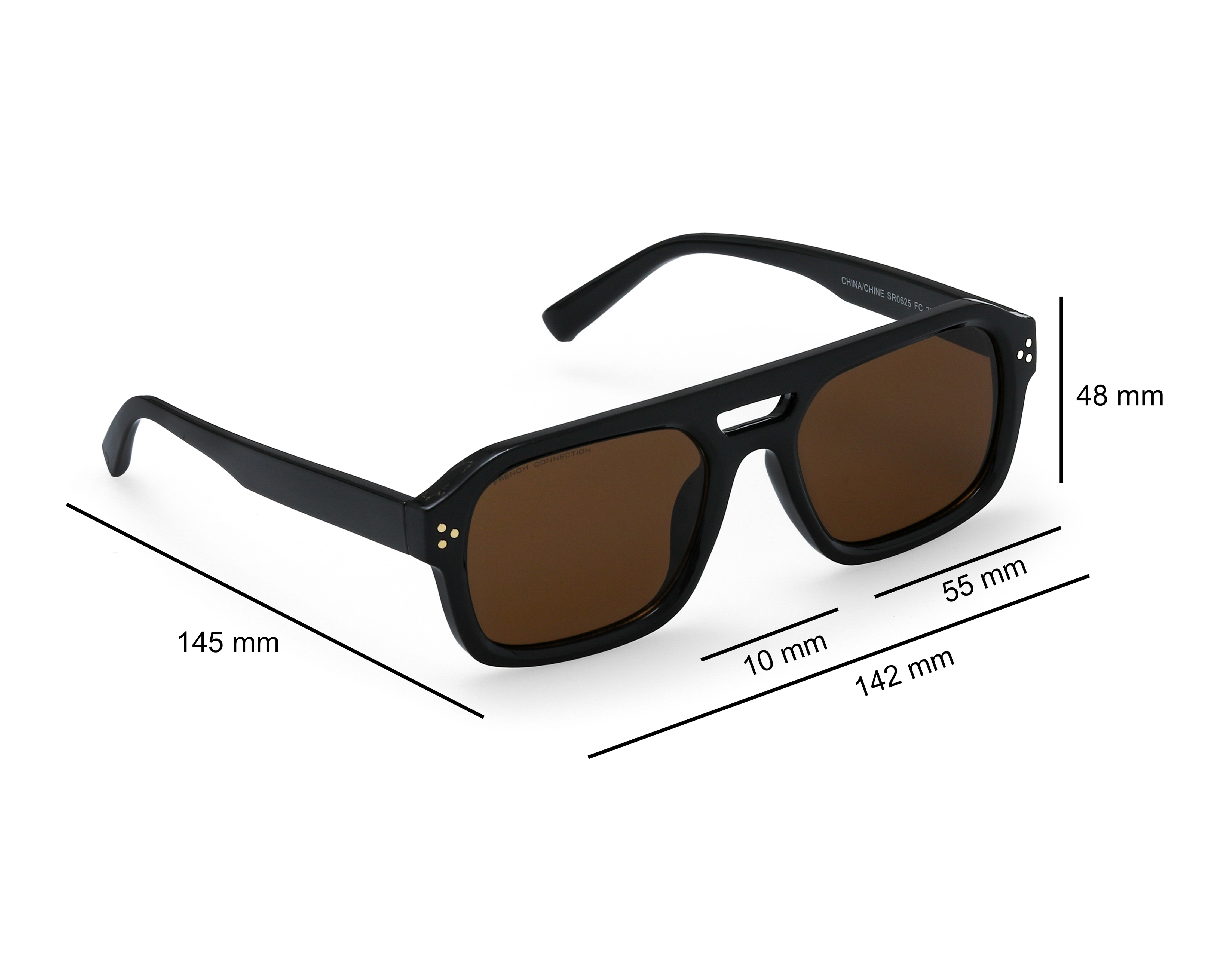 Foto 8 pulgar | Foto 7 | Lentes de Sol para Mujer French Connection Aviador Miriam Negro