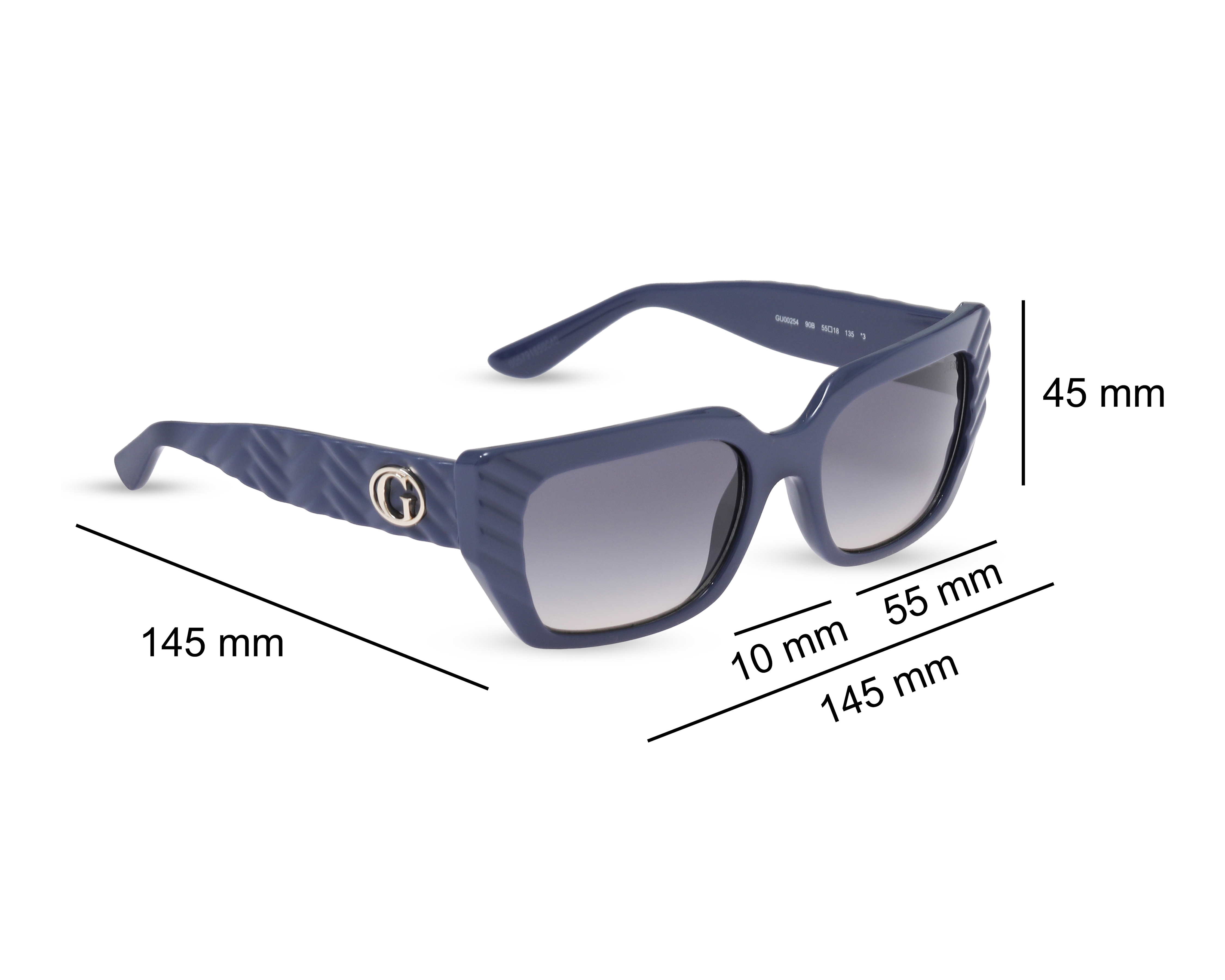 Foto 7 | Foto 7 | Lentes de Sol para Mujer Guess Rectangulares Azules