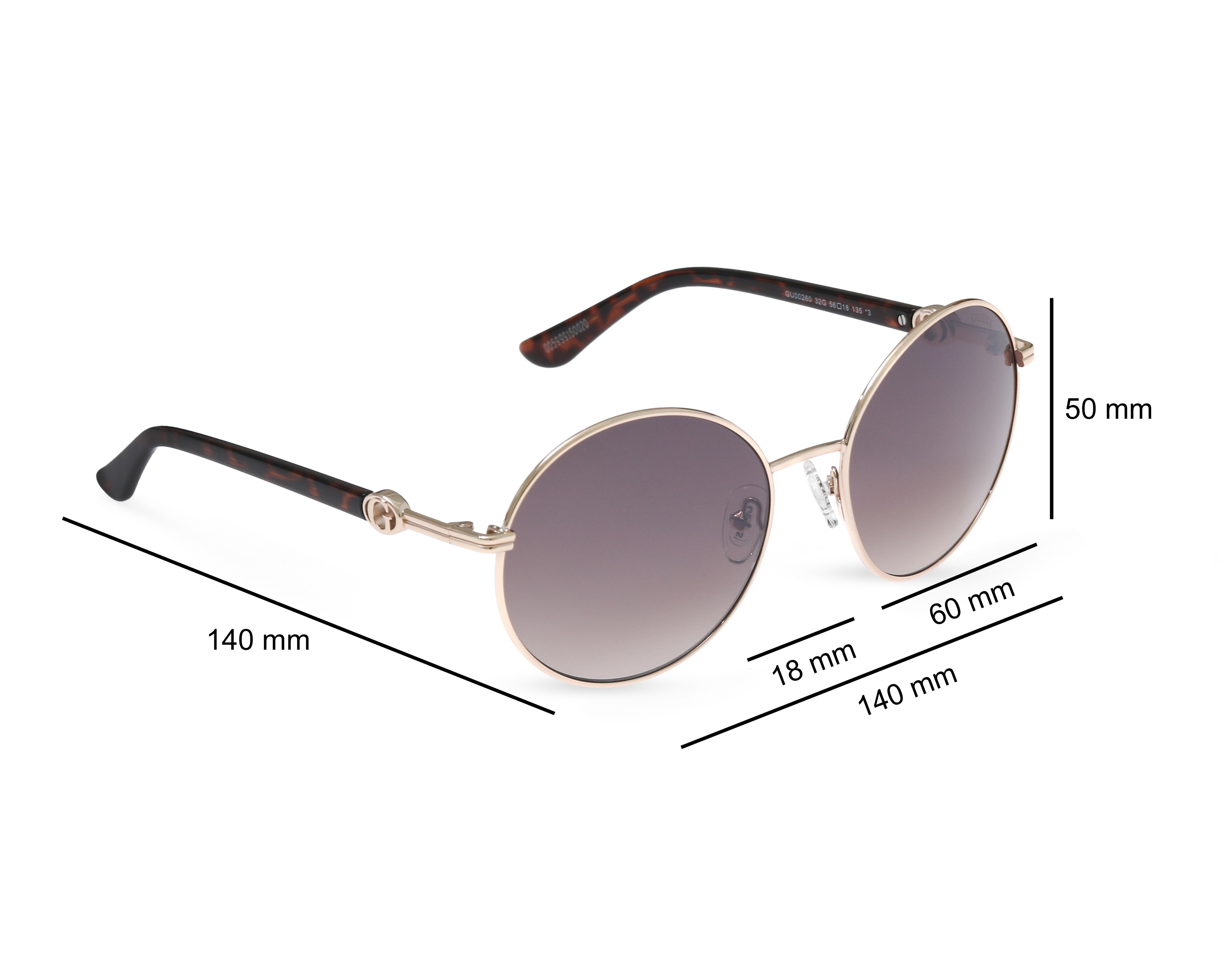 Foto 8 pulgar | Foto 7 | Lentes de Sol para Mujer Guess Redondos Dorados