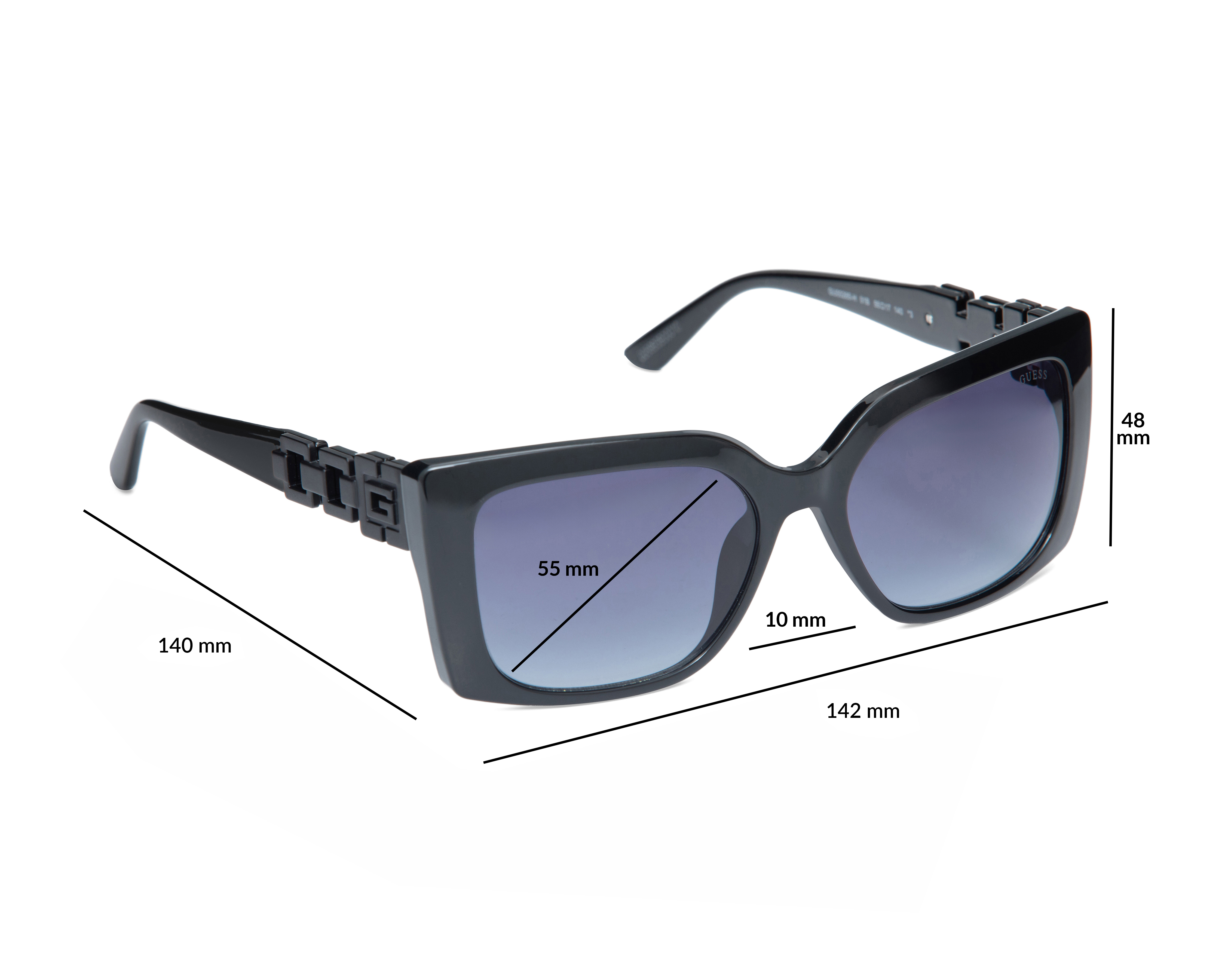 Foto 7 | Foto 7 | Lentes de Sol para Mujer Guess Rectangulares GU00265-H Negros