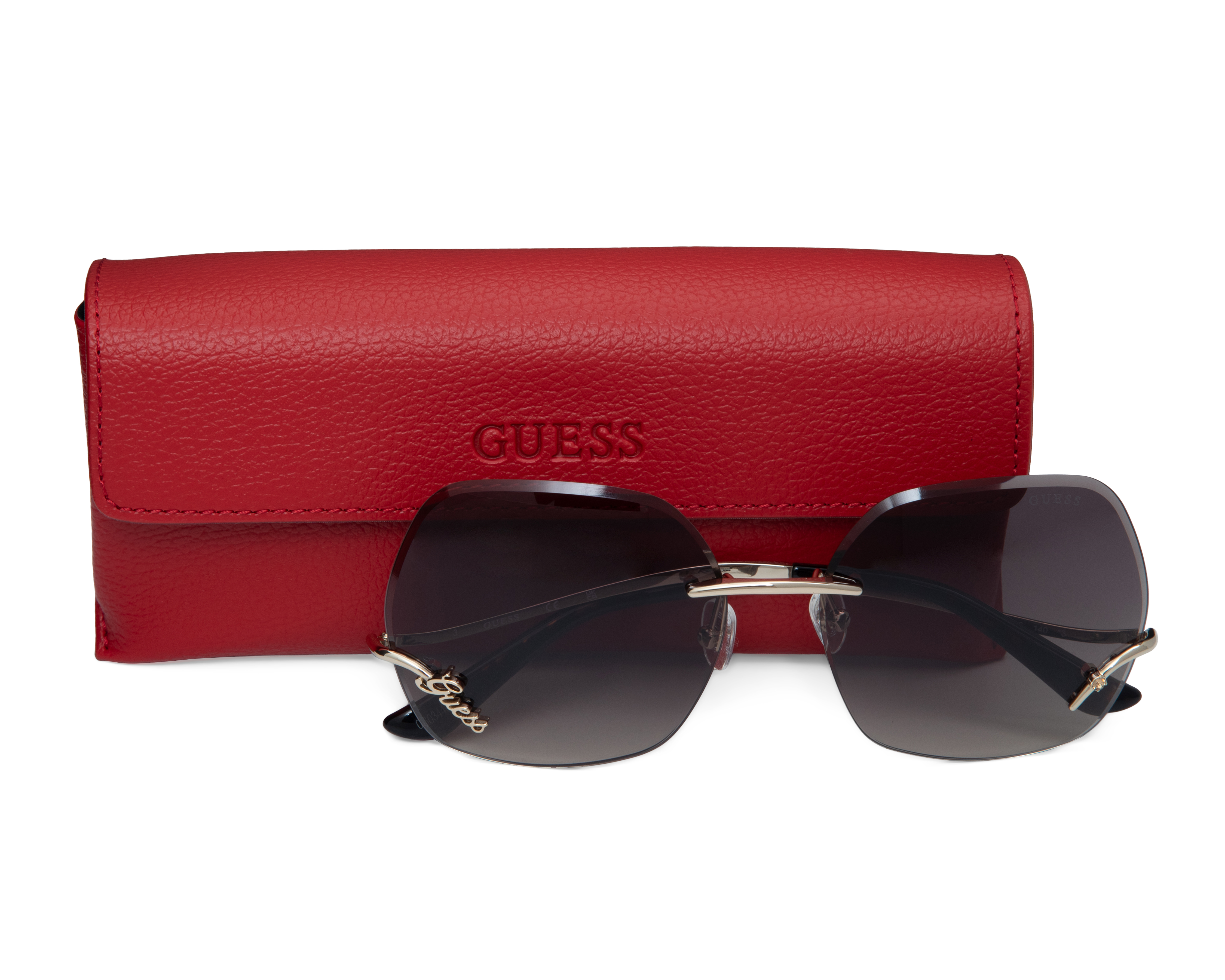 Foto 5 pulgar | Foto 4 | Lentes de Sol para Mujer Guess Mariposa GU00268 Dorados