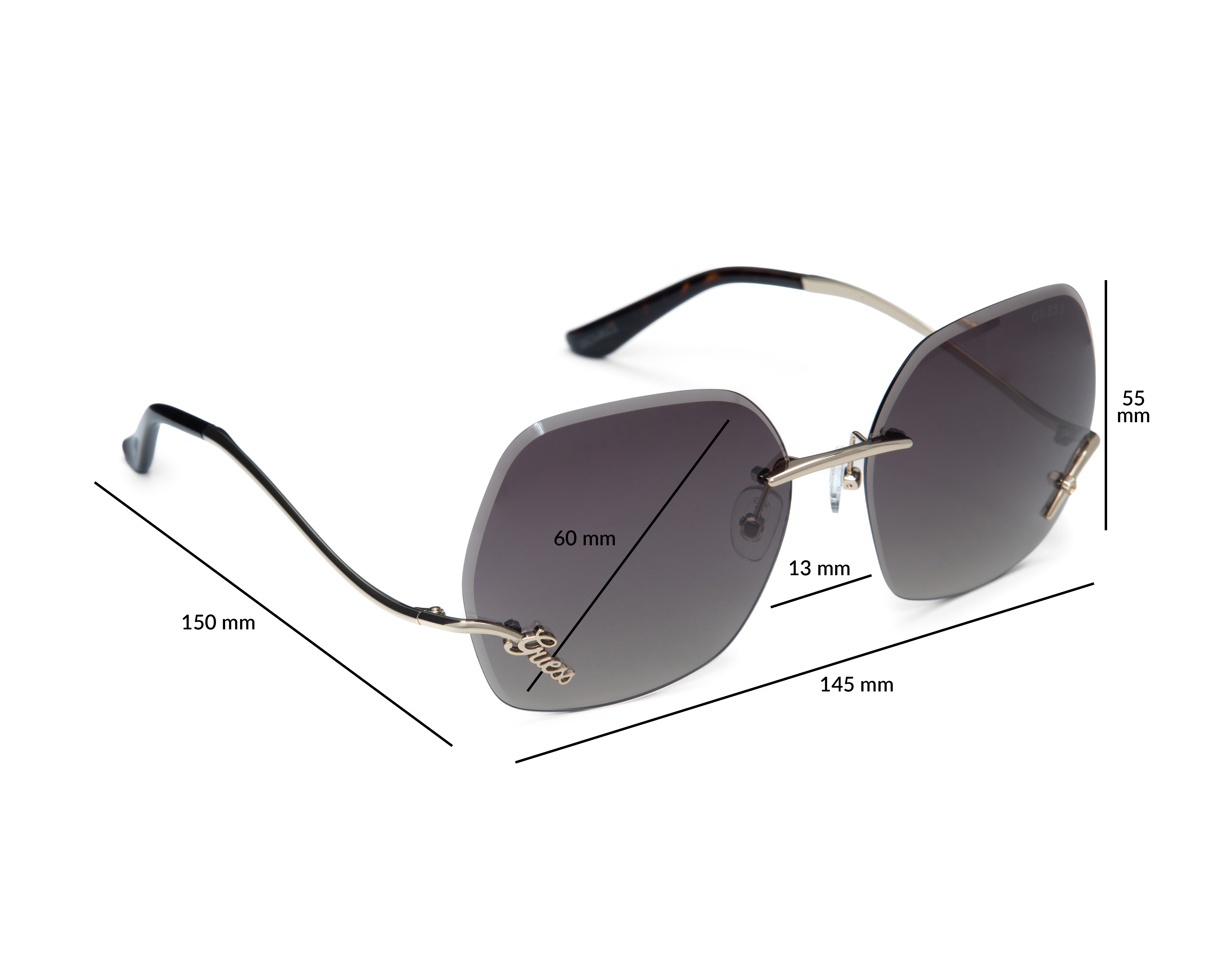 Foto 7 | Foto 7 | Lentes de Sol para Mujer Guess Mariposa GU00268 Dorados