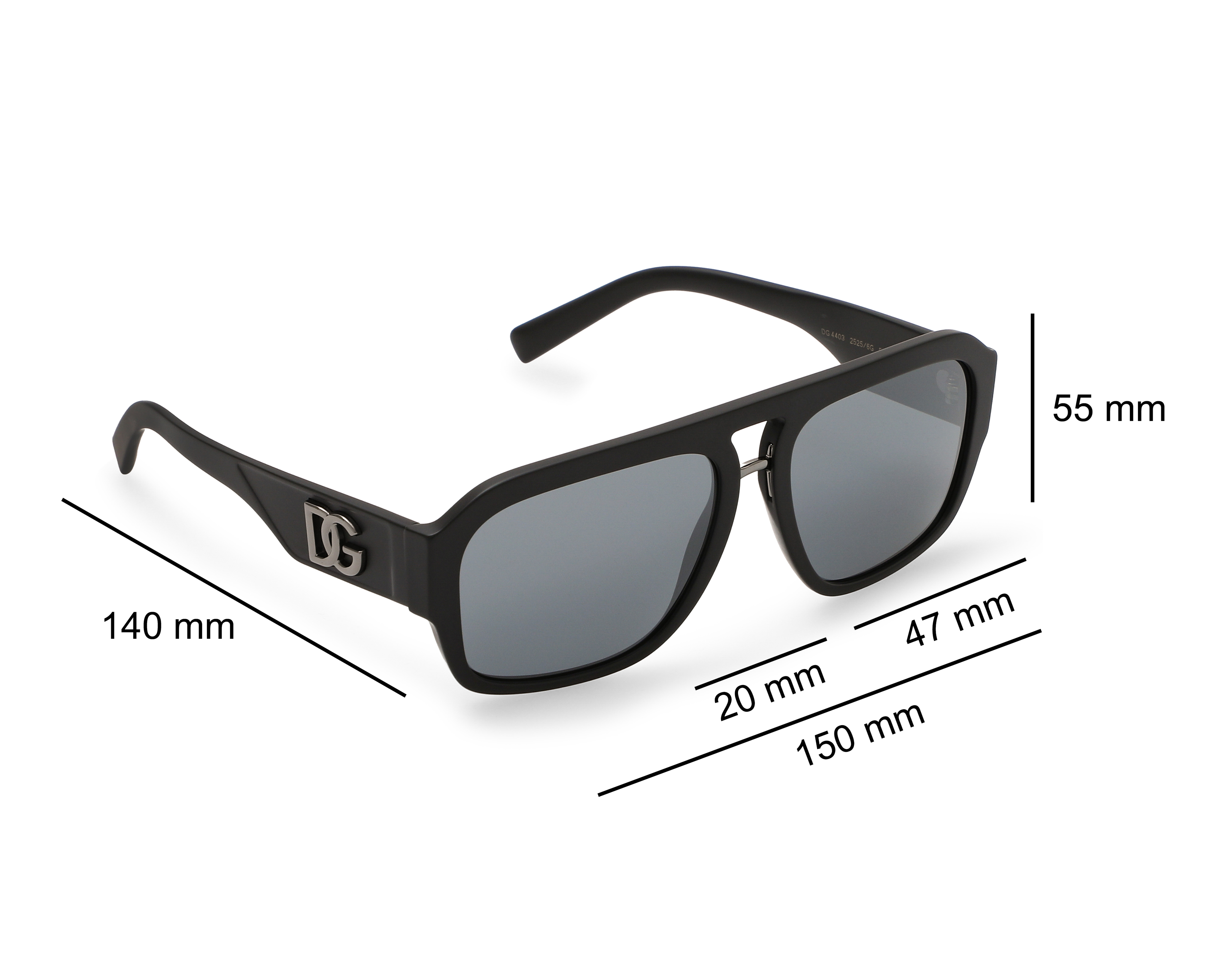 Foto 7 | Foto 7 | Lentes de Sol Unisex Dolce & Gabbana Rectangulares 0DG 4403 25256G Negros