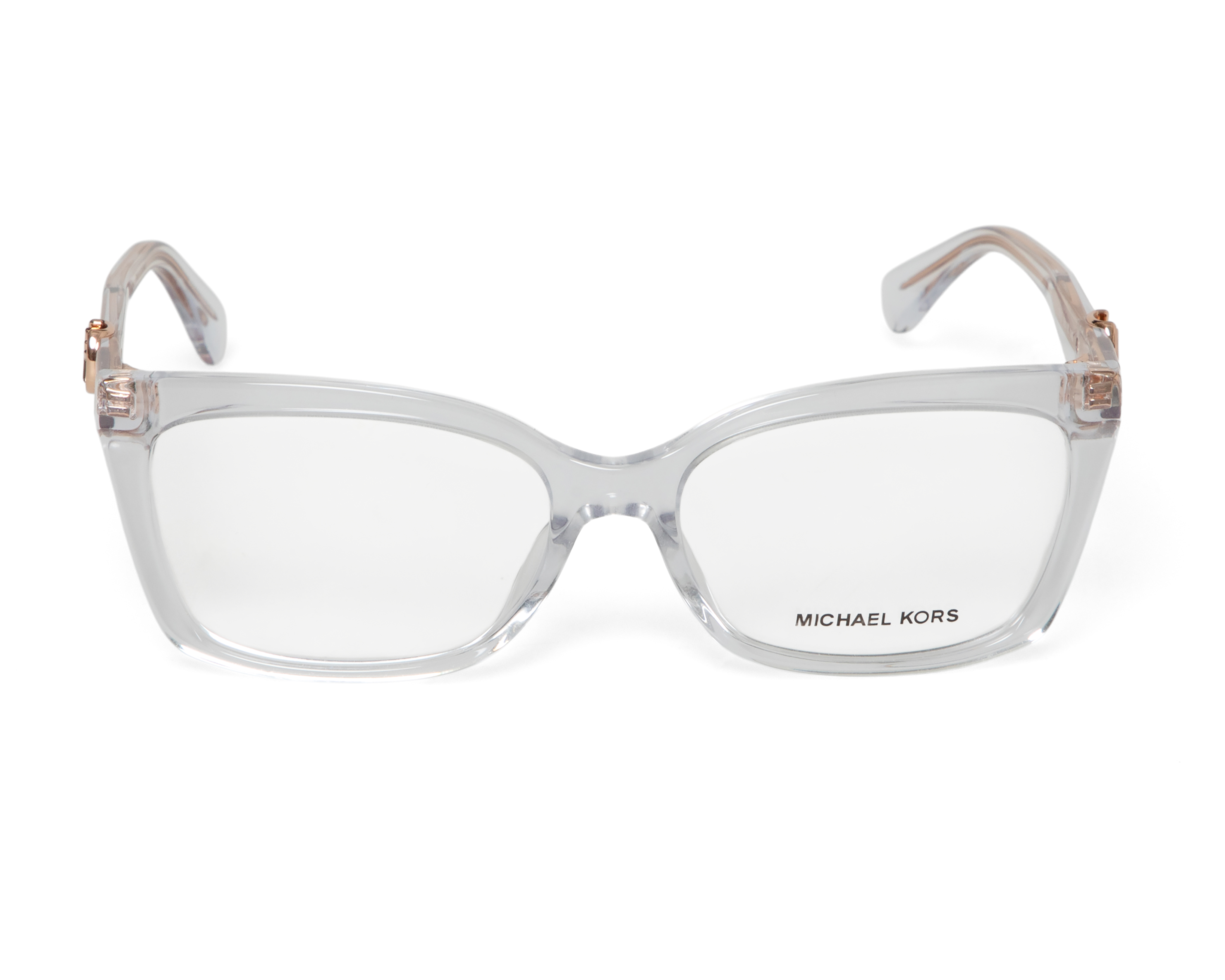 Foto 3 pulgar | Foto 2 | Armazón Oftálmico para Mujer Michael Kors Rectangular Oro Rosa