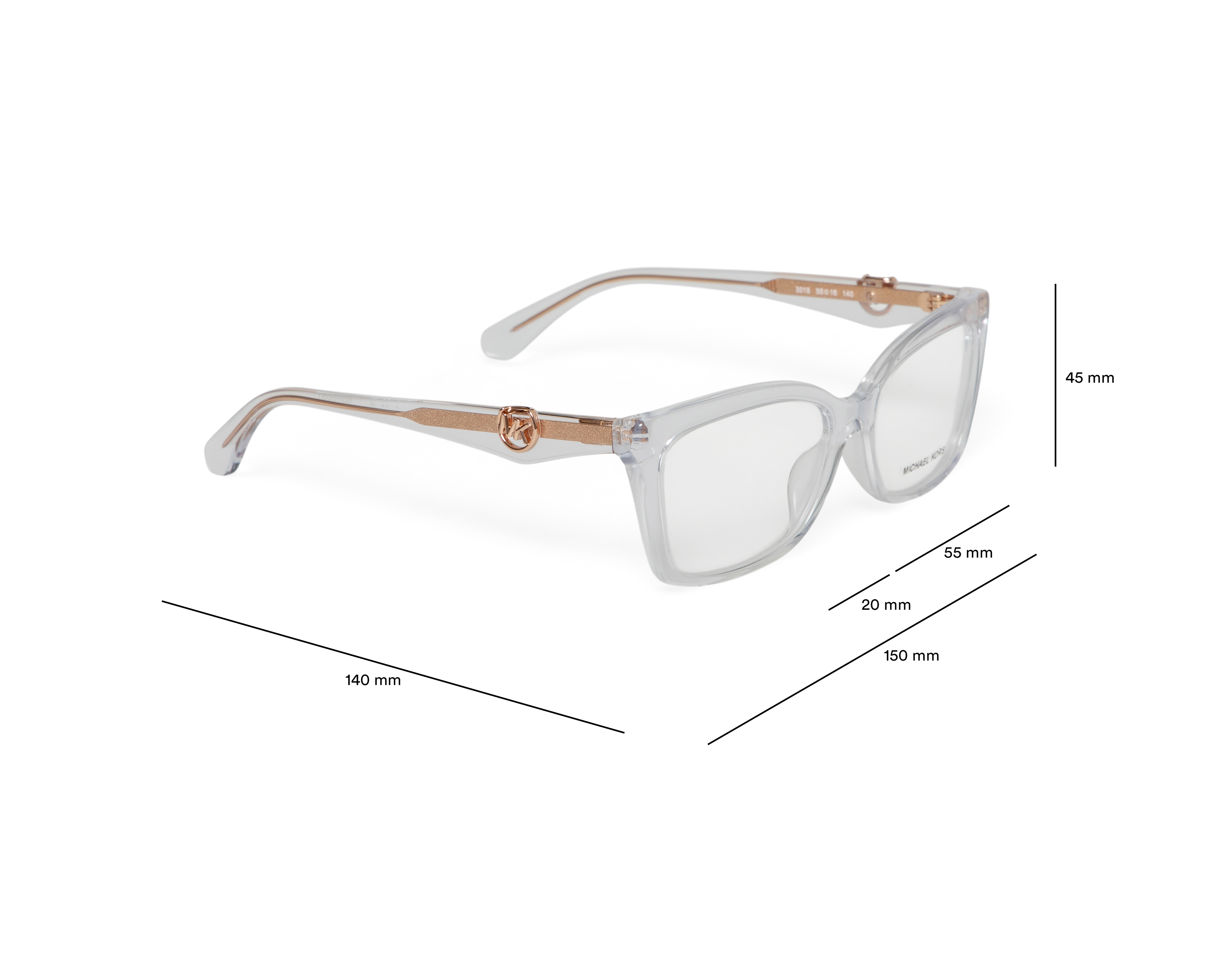 Foto 7 pulgar | Foto 6 | Armazón Oftálmico para Mujer Michael Kors Rectangular Oro Rosa