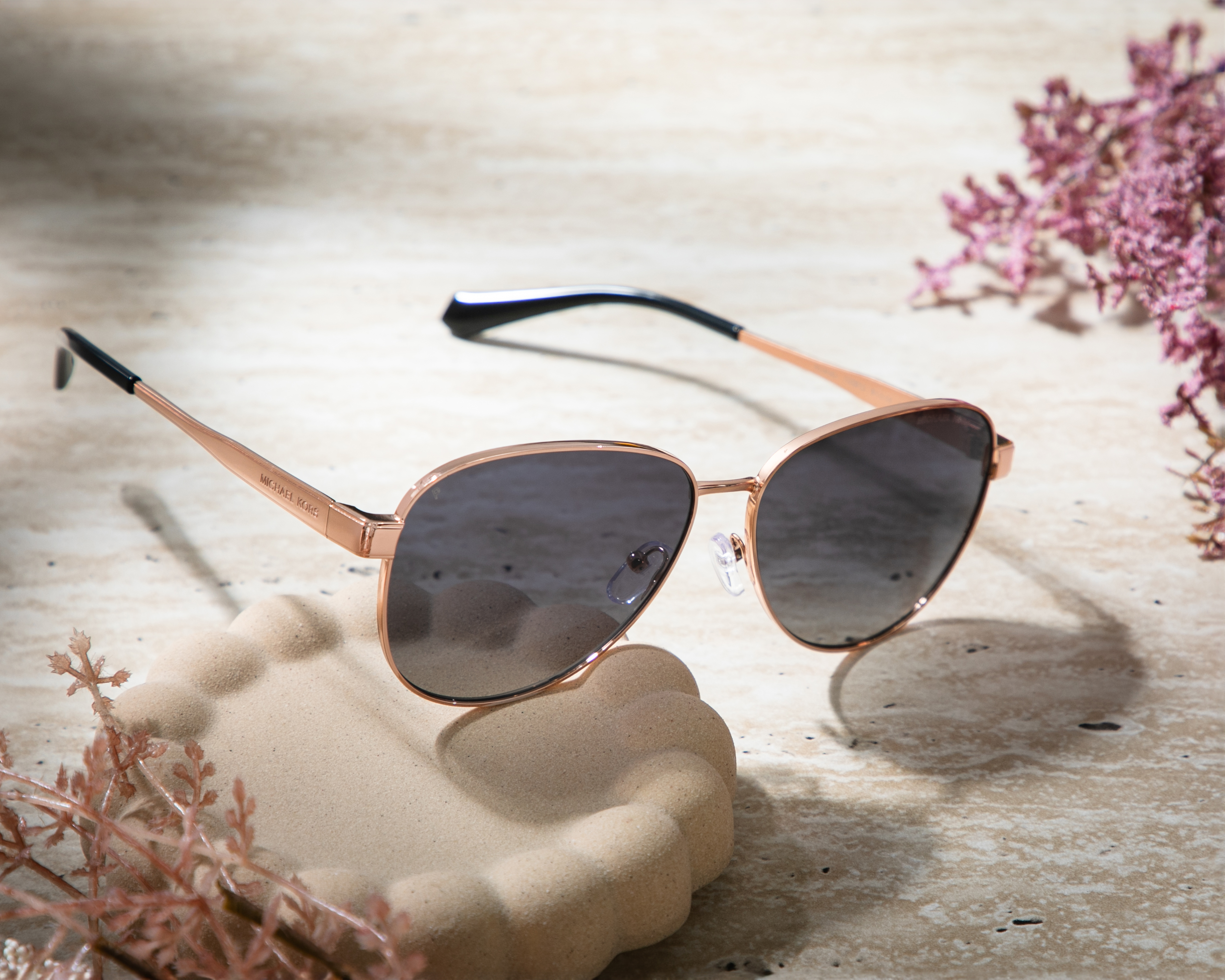 Foto 7 pulgar | Foto 6 | Lentes de Sol para Mujer Michael Kors 0MK 1160 1108T3 Oro Rosa