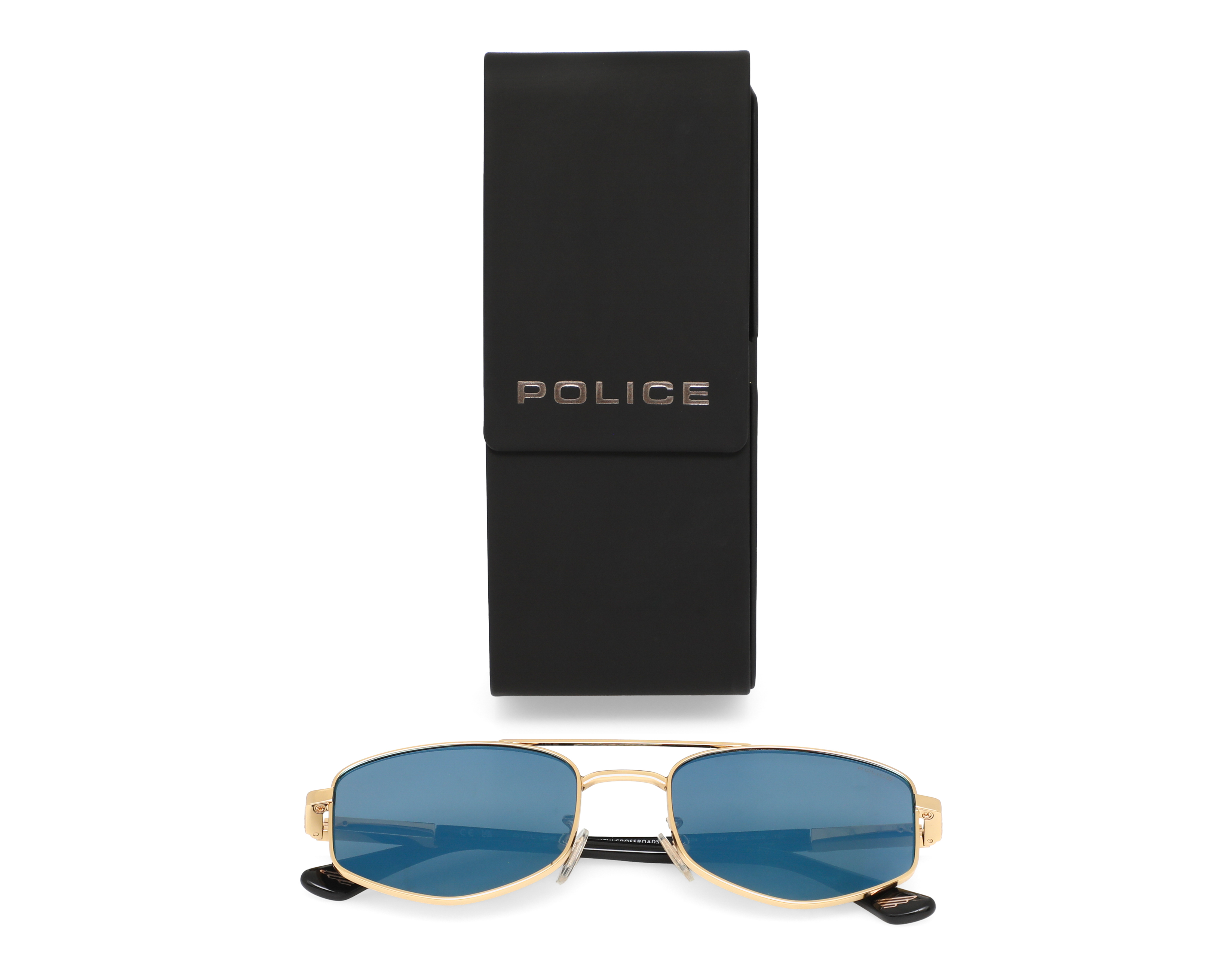 Foto 5 | Foto 5 | Lentes de Sol para Hombre Police Cuadrado SPL.00Q84.200B.55 Dorados