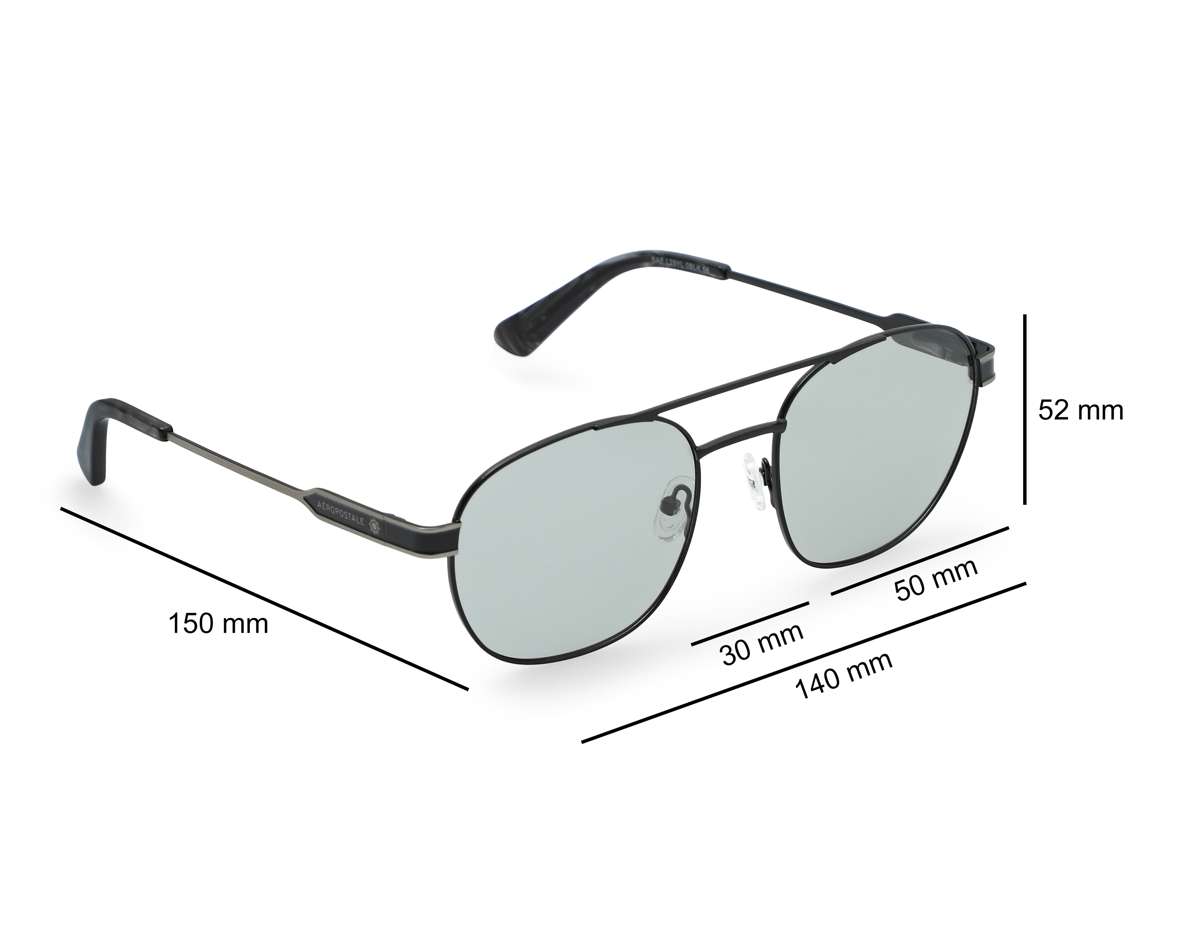 Foto 7 | Foto 7 | Lentes de Sol para Hombre Aéropostale Redondos Negros