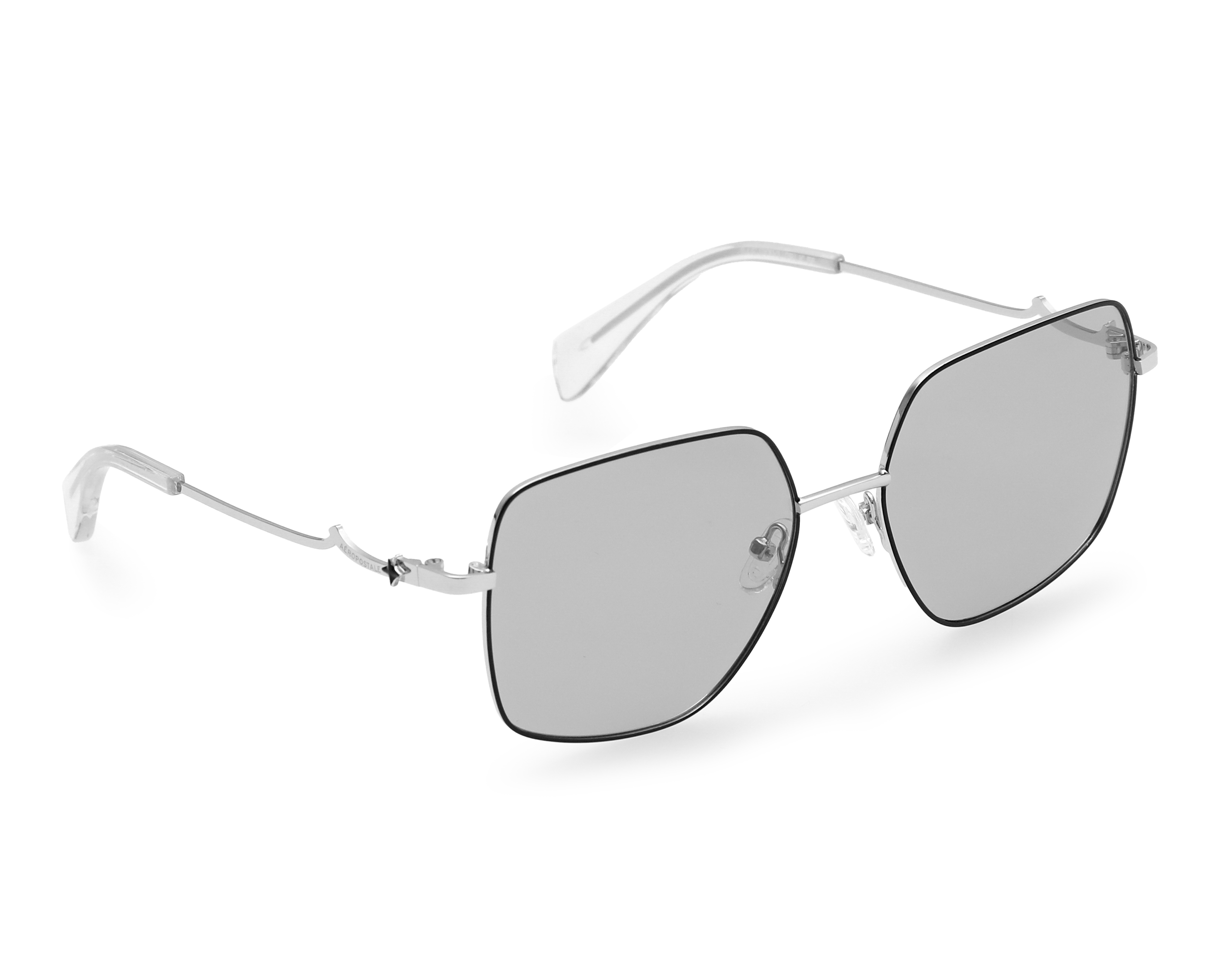 Lentes de Sol para Dama Aéropostale Cuadrados SAE.L14YL.0BLK.56 Negro y Dorado