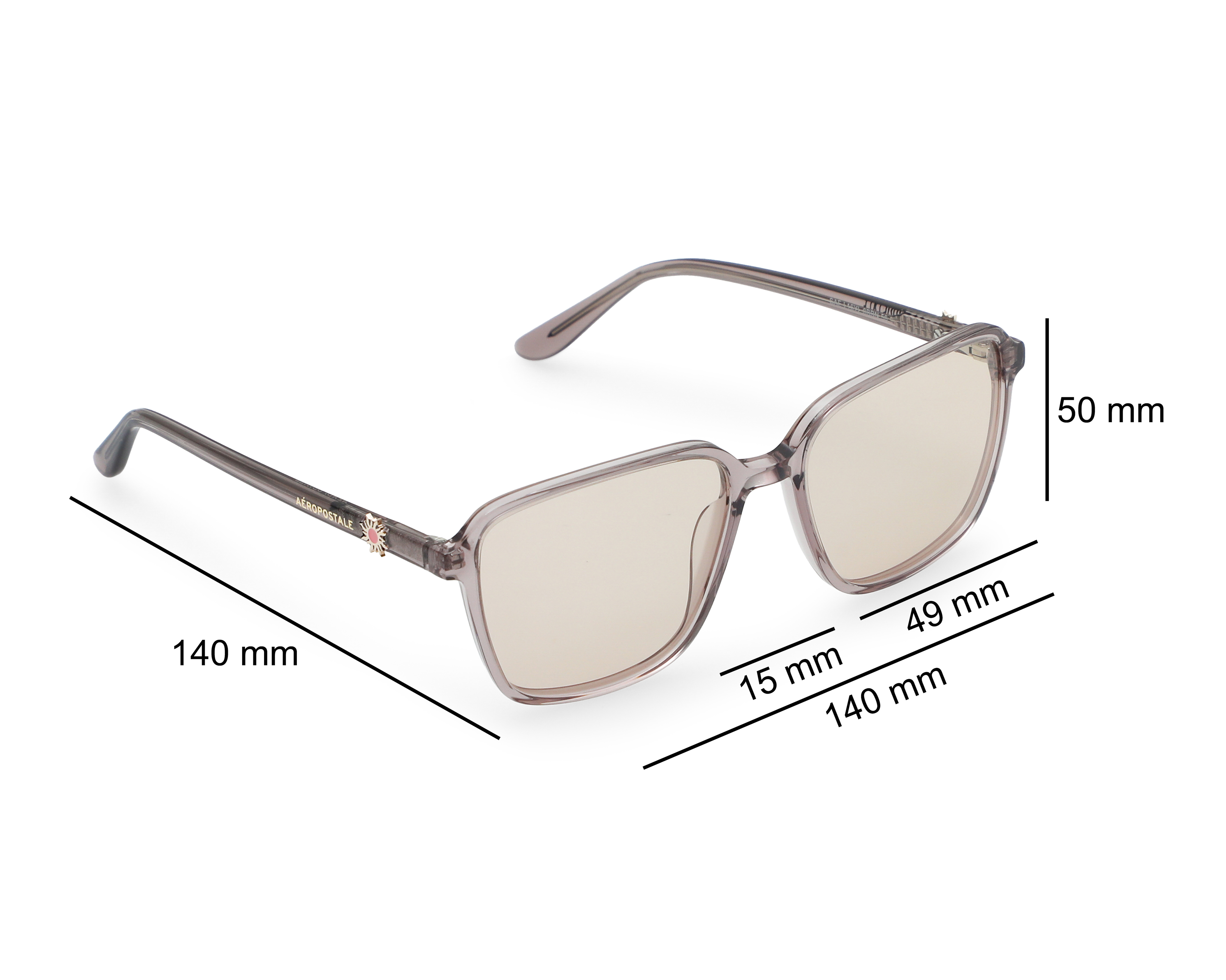 Foto 8 pulgar | Foto 7 | Lentes de Sol para Mujer Aéropostale Cuadrados  SAE.L16YL.0BRN.56 Café