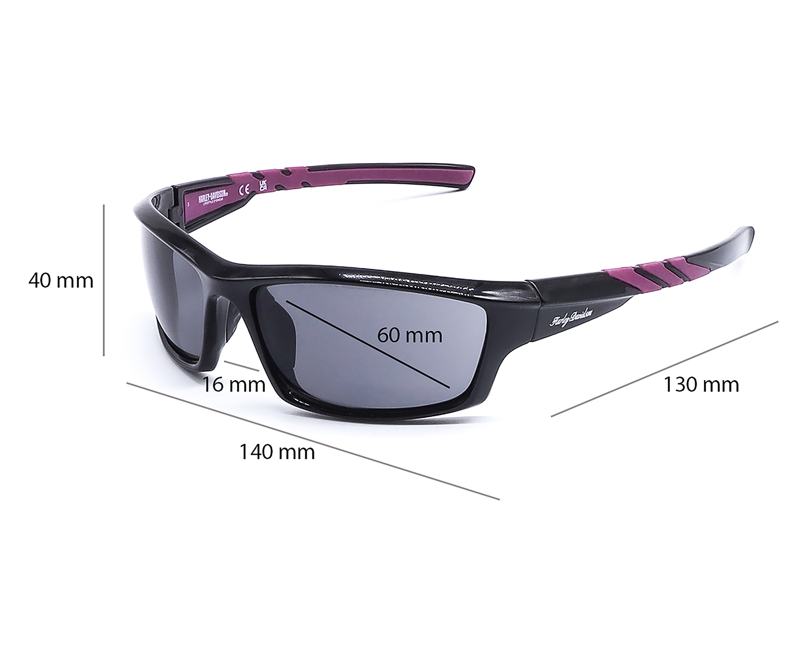 Foto 7 pulgar | Foto 6 | Lentes de Sol para Mujer Harley Davidson Rectangular HD5045S6301C Negros