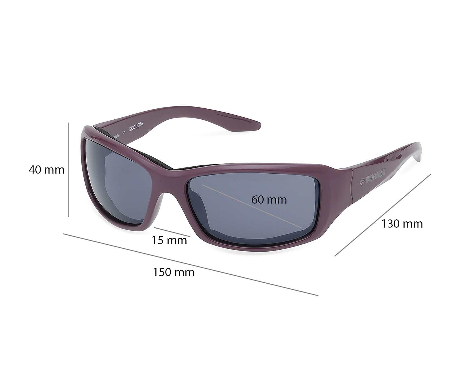 Foto 6 | Foto 6 | Lentes de Sol para Mujer Harley Davidson Rectangulares HZ0027 Violeta