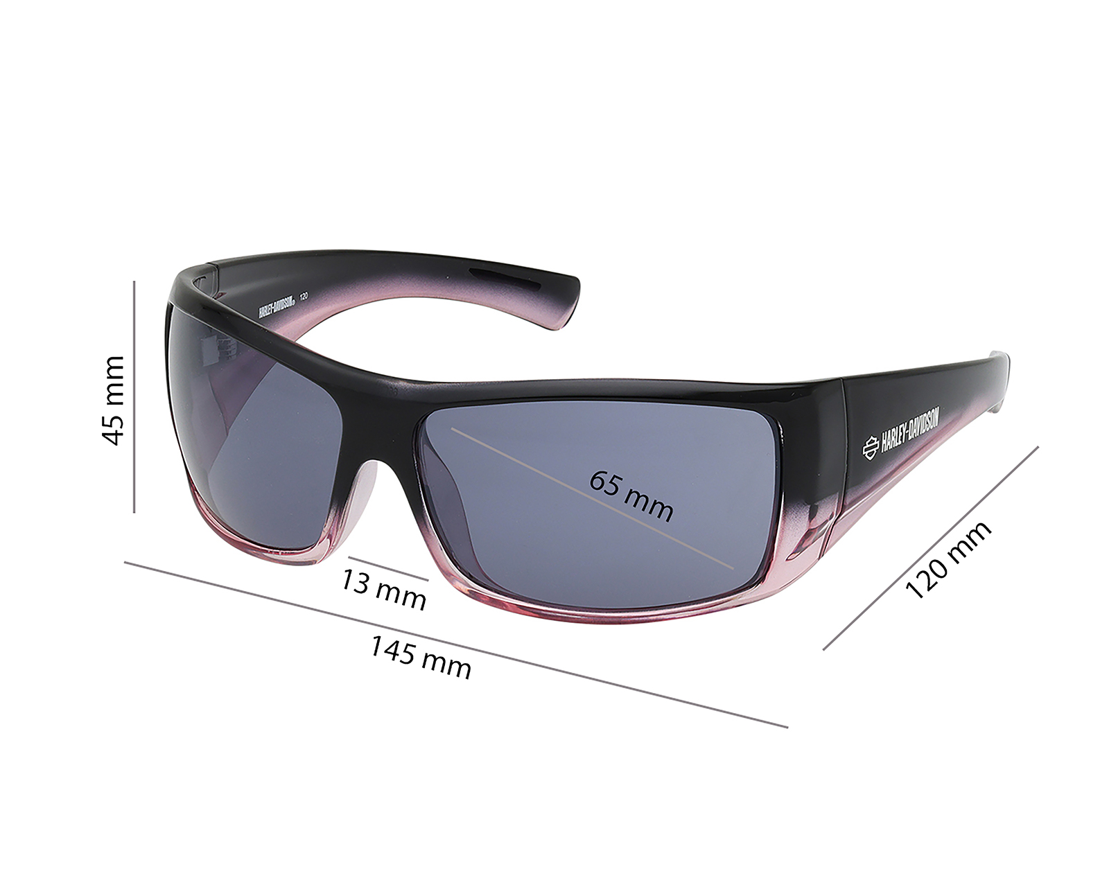 Foto 7 pulgar | Foto 6 | Lentes de Sol para Mujer Harley Davidson Cuadrados HZ00136605A Negros