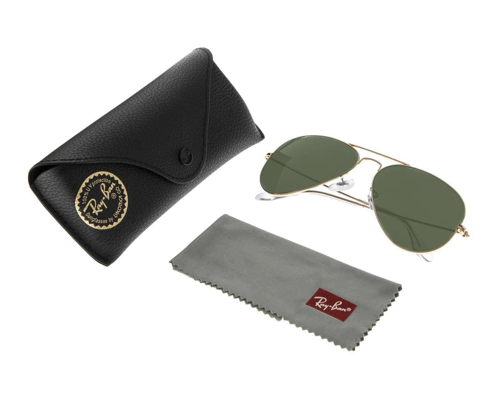 Foto 7 pulgar | Foto 6 | Lentes de Sol Unisex Ray-Ban Aviador Icons Dorados