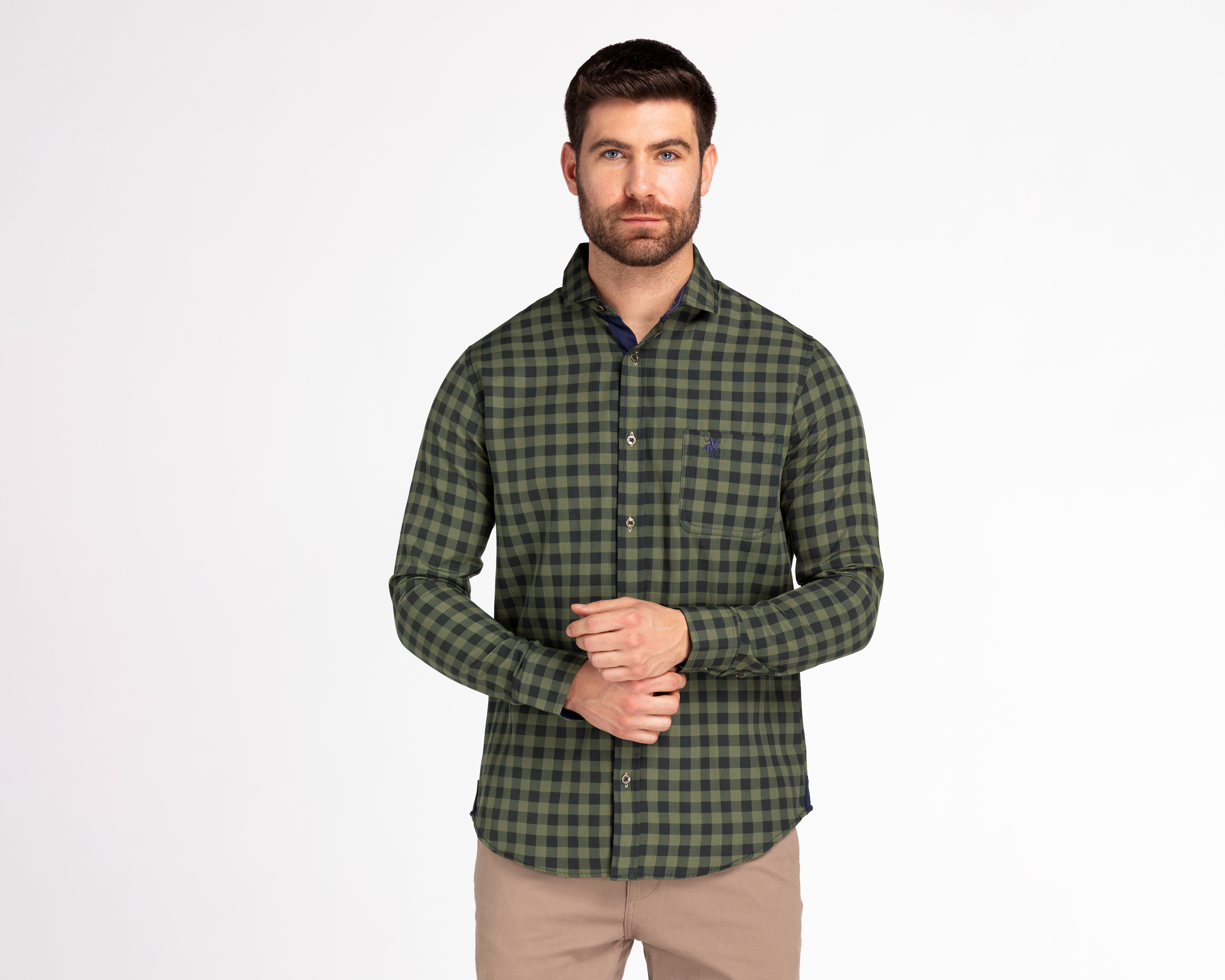 Foto 2 pulgar | Foto 1 | Camisa de Moda York Team Polo Club Classic Fit a Cuadros