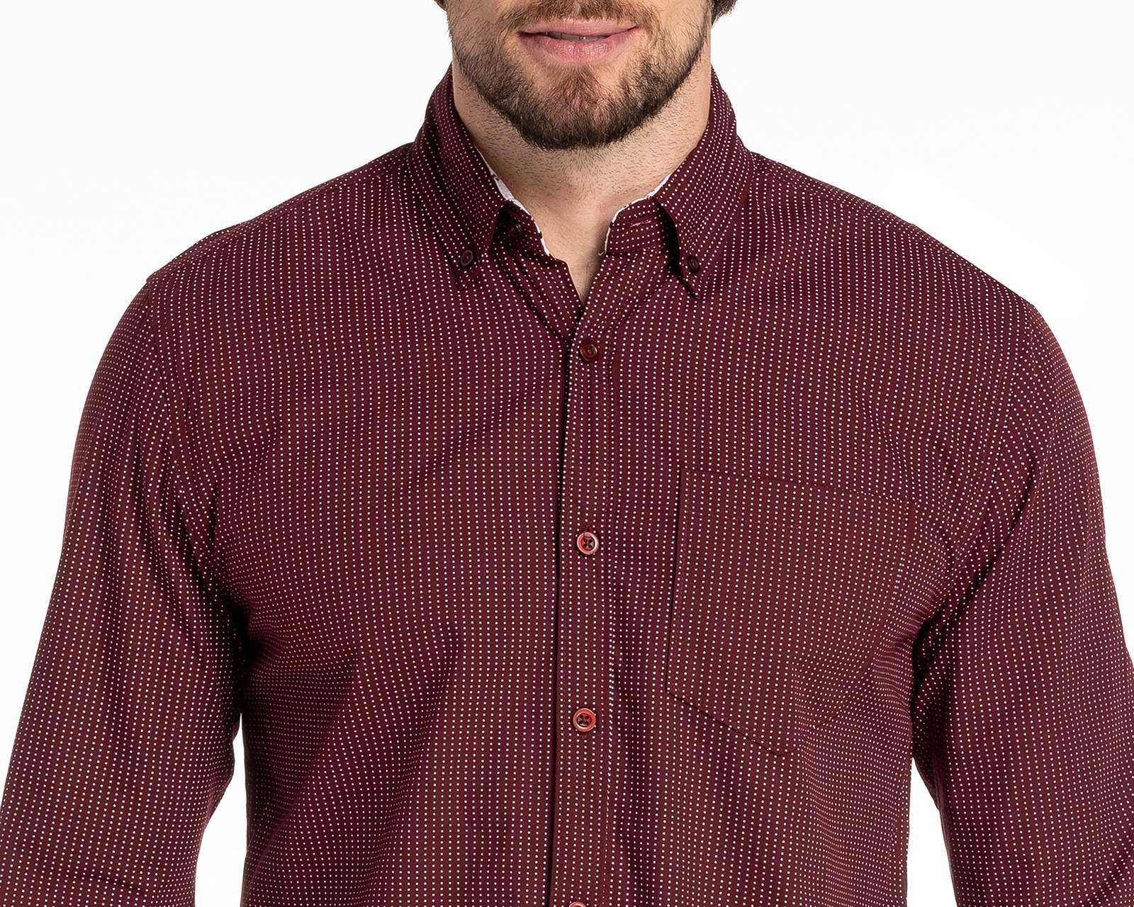 Foto 3 | Foto 3 | Camisa de Moda Wall Street Classic Fit con Miniprint